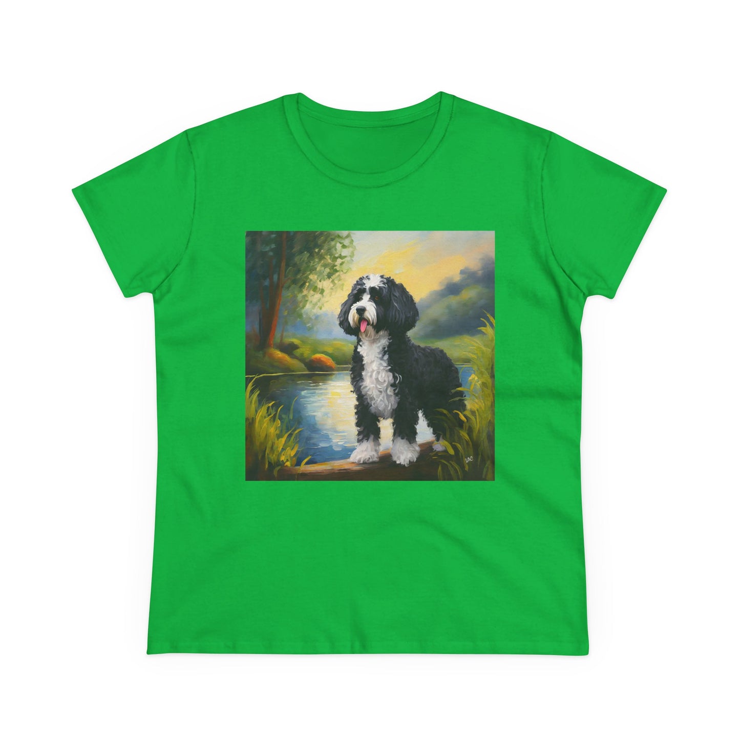 Portuguese Water Dog Women's Midweight Cotton Tee