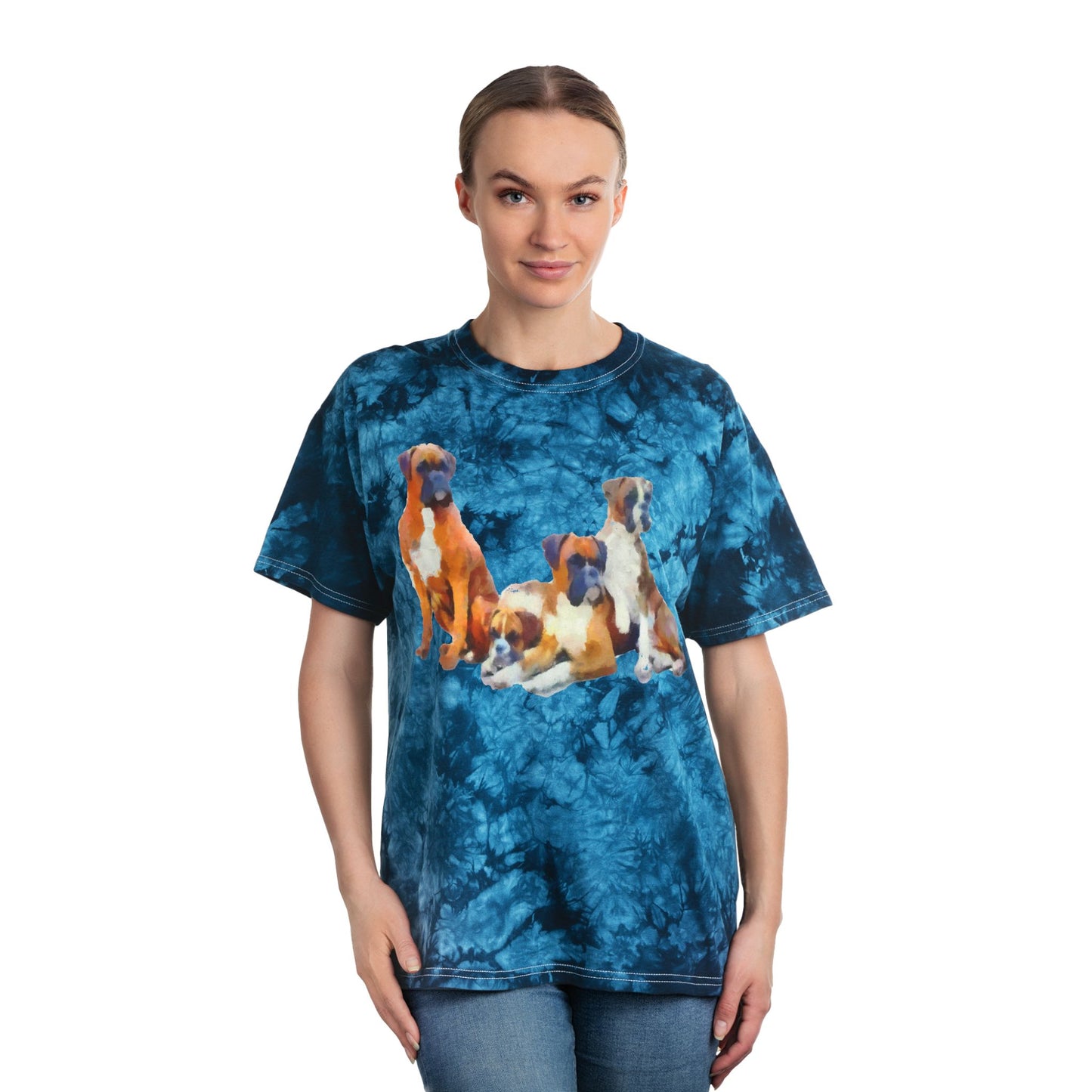 Boxer Quartet Unisex Cotton Tie-Dye Tee, Crystal