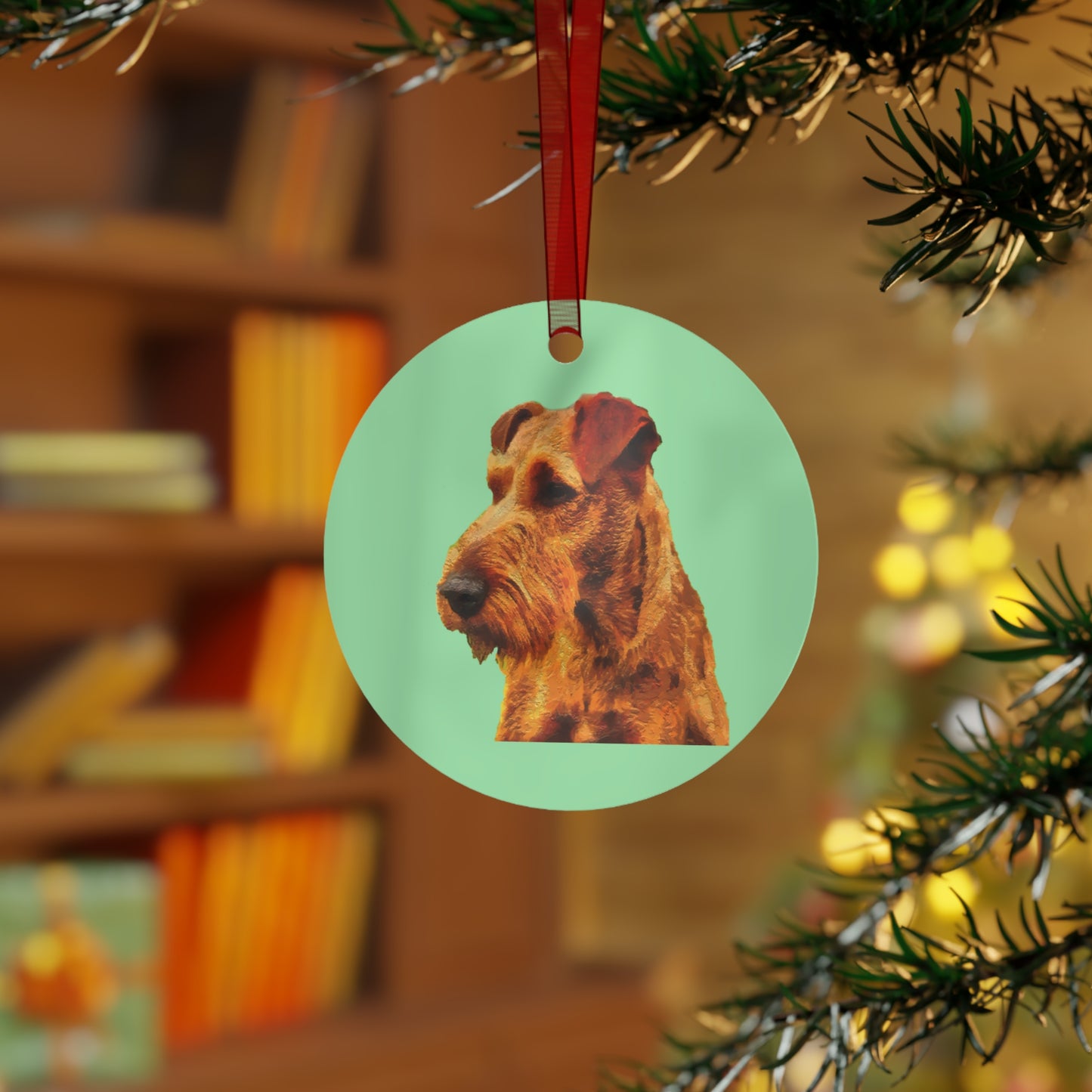 Irish Terrier 'Jocko' Metal Ornament