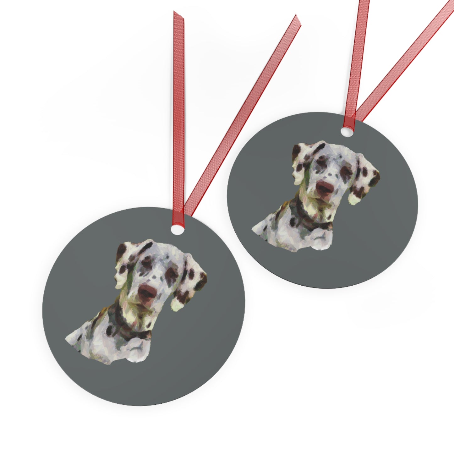 Dalmatian Metal Ornaments