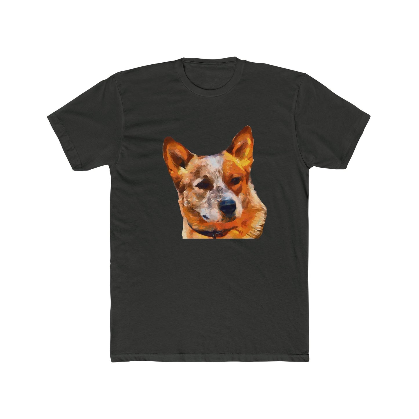 Red Heeler - Australian Cattle Dog - Men's Fitted Cotton Crew Tee
