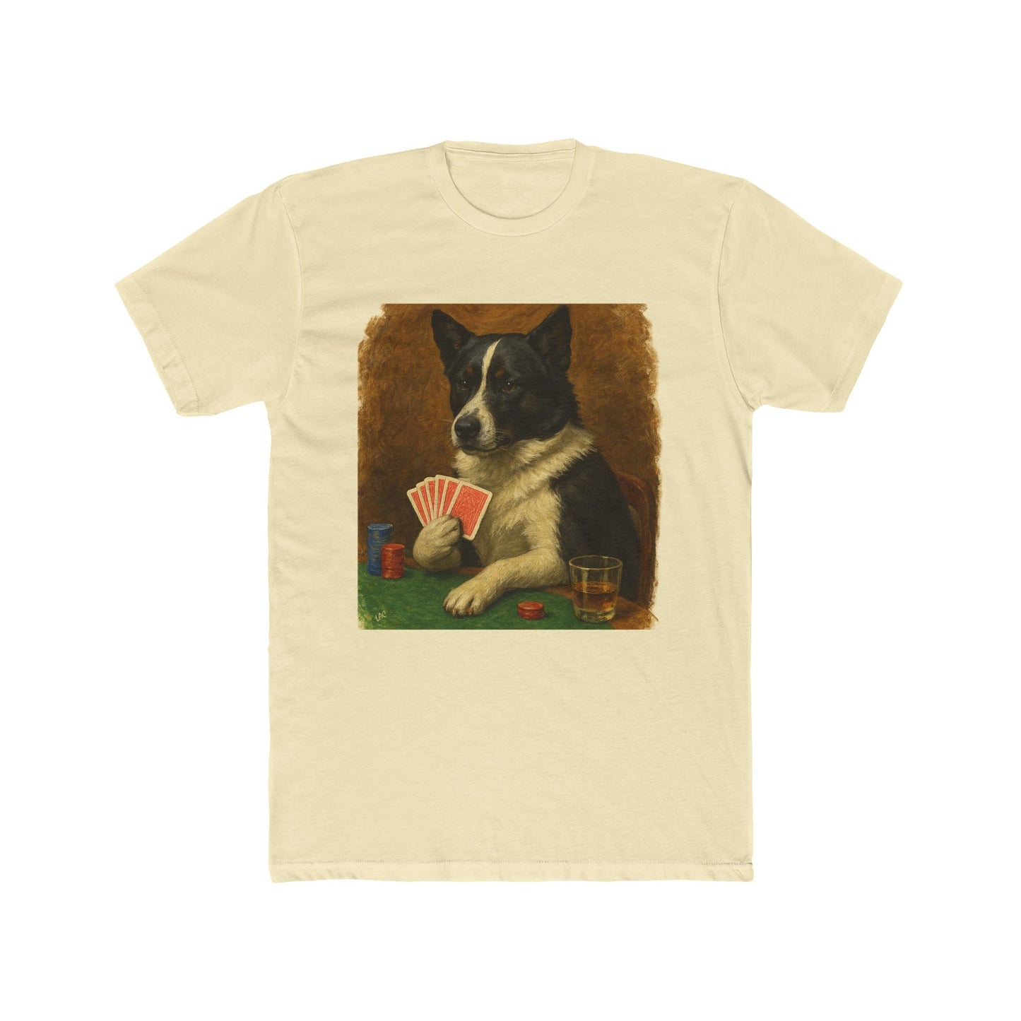 Karelian Bear Dog - Card Shark Men's Fitted Cotton Crew Tee