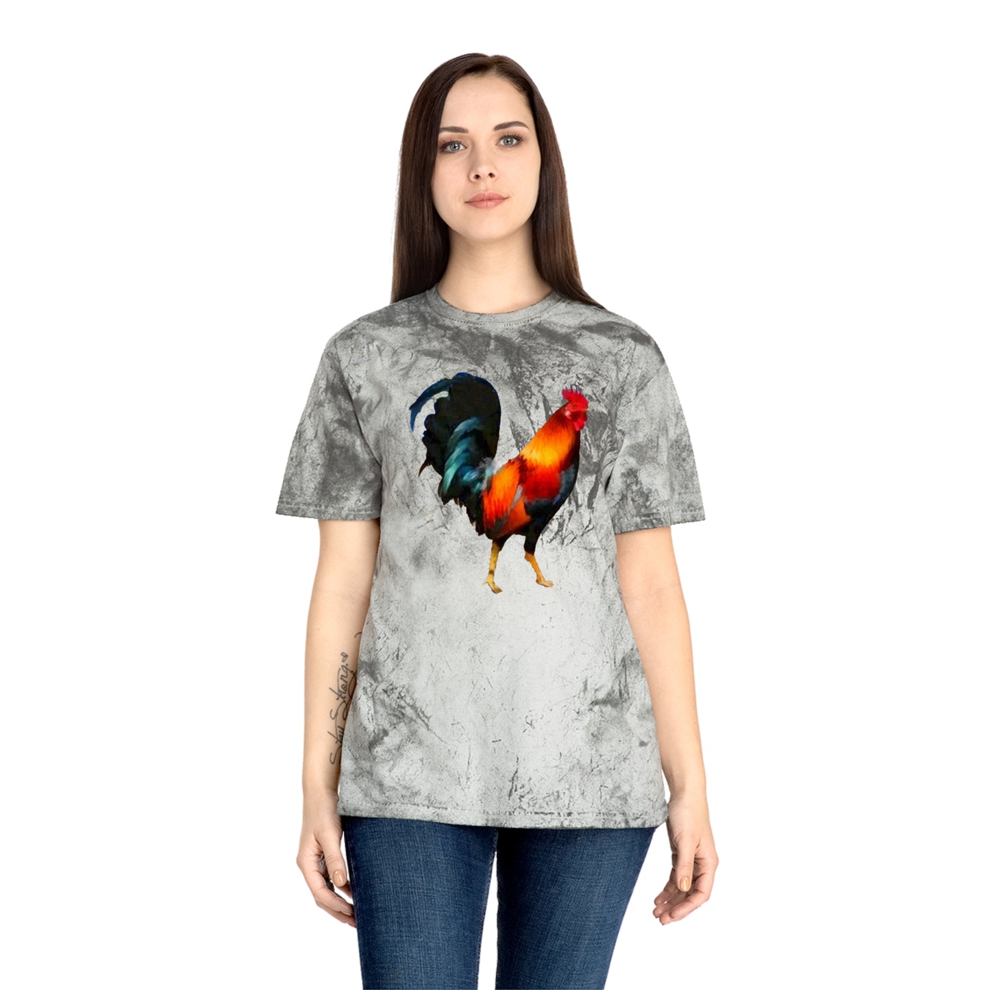 Rooster 'Silas' Unisex Cotton Color Blast T-Shirt