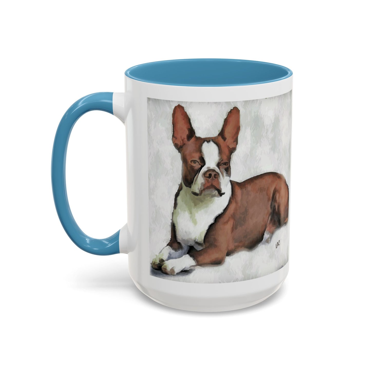 Charming Boston Terrier Accent Ceramic Coffee Mug
