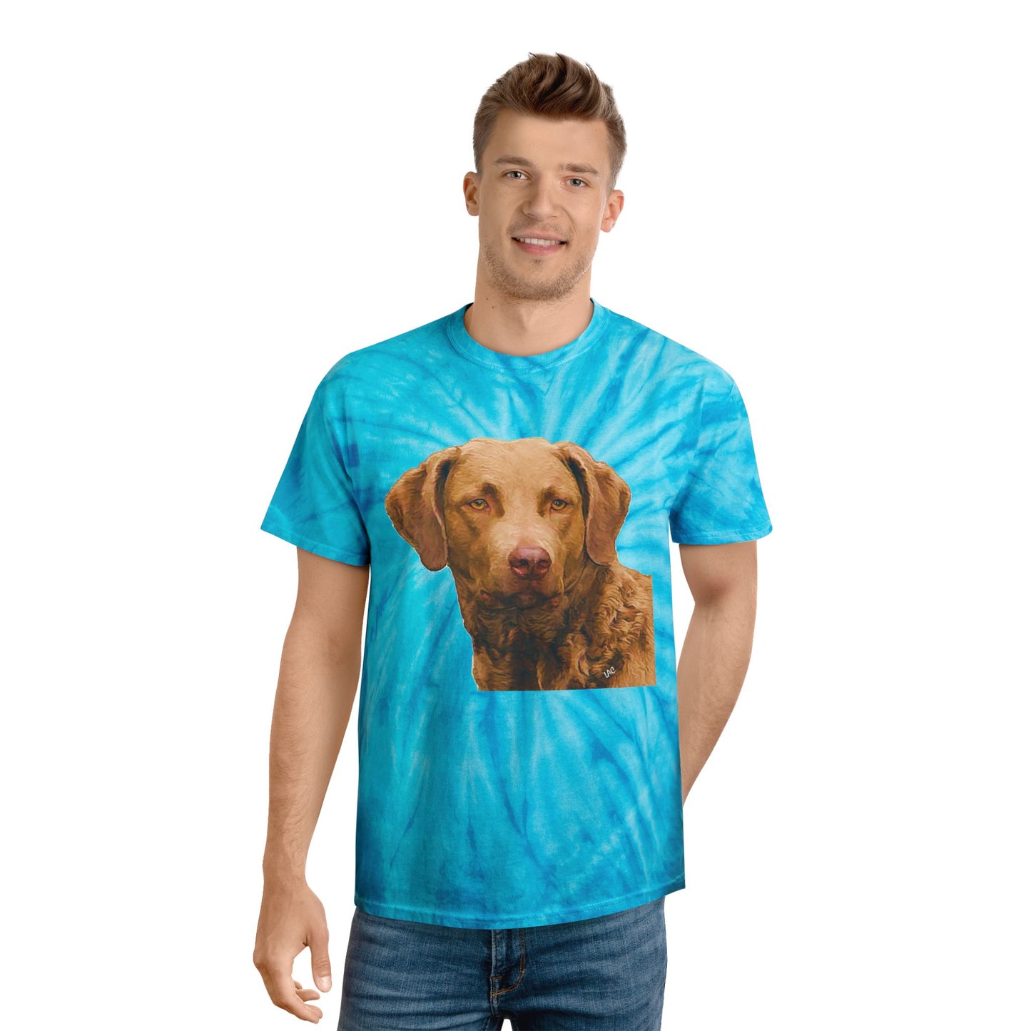 Chesapeake Bay Retriever Unisex Tie-Dye Tee, Cyclone