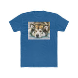 Malamute "Eyak" --  Men's Fitted Cotton Crew Tee