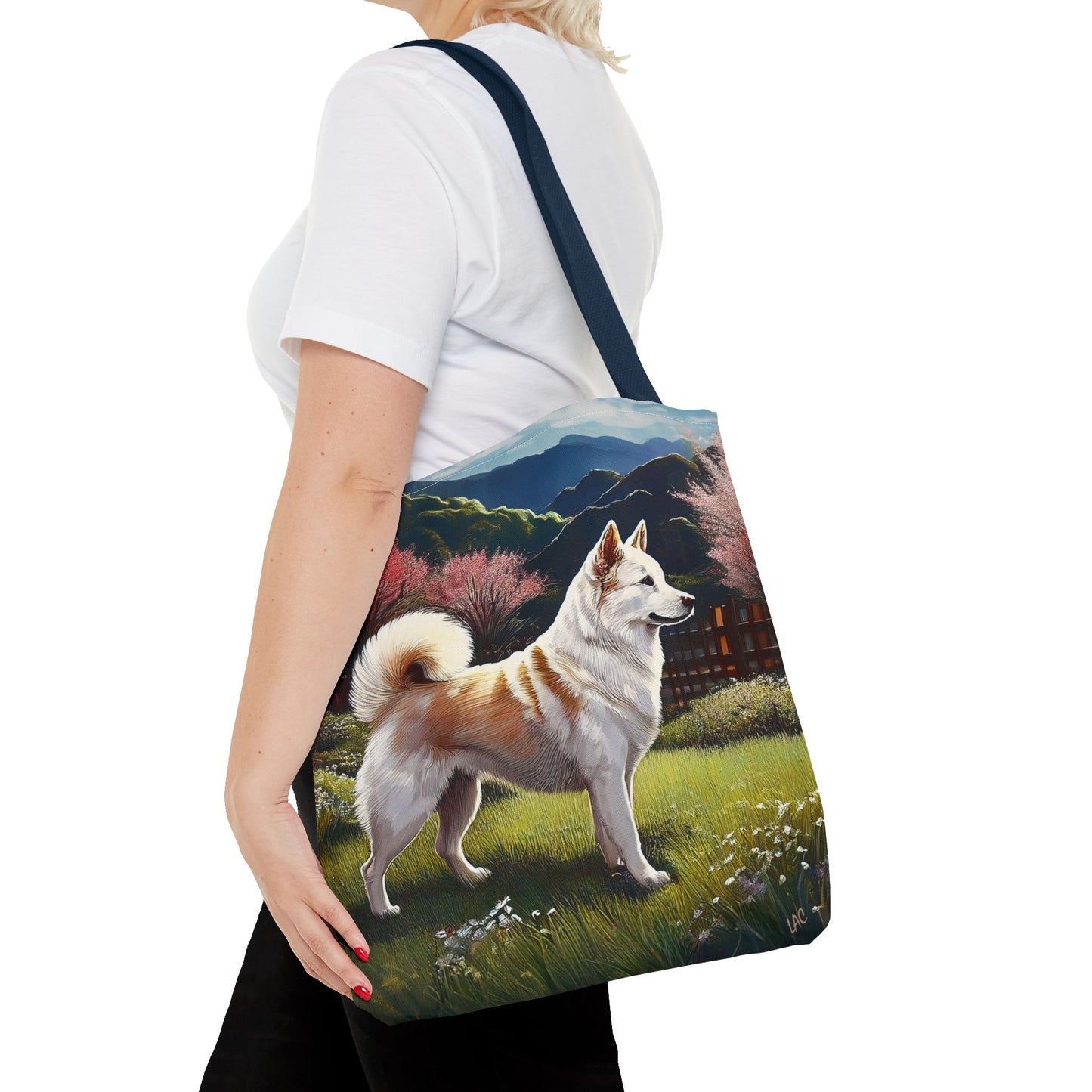Kishu Ken Polyester Tote Bag - Adventure Awaits!