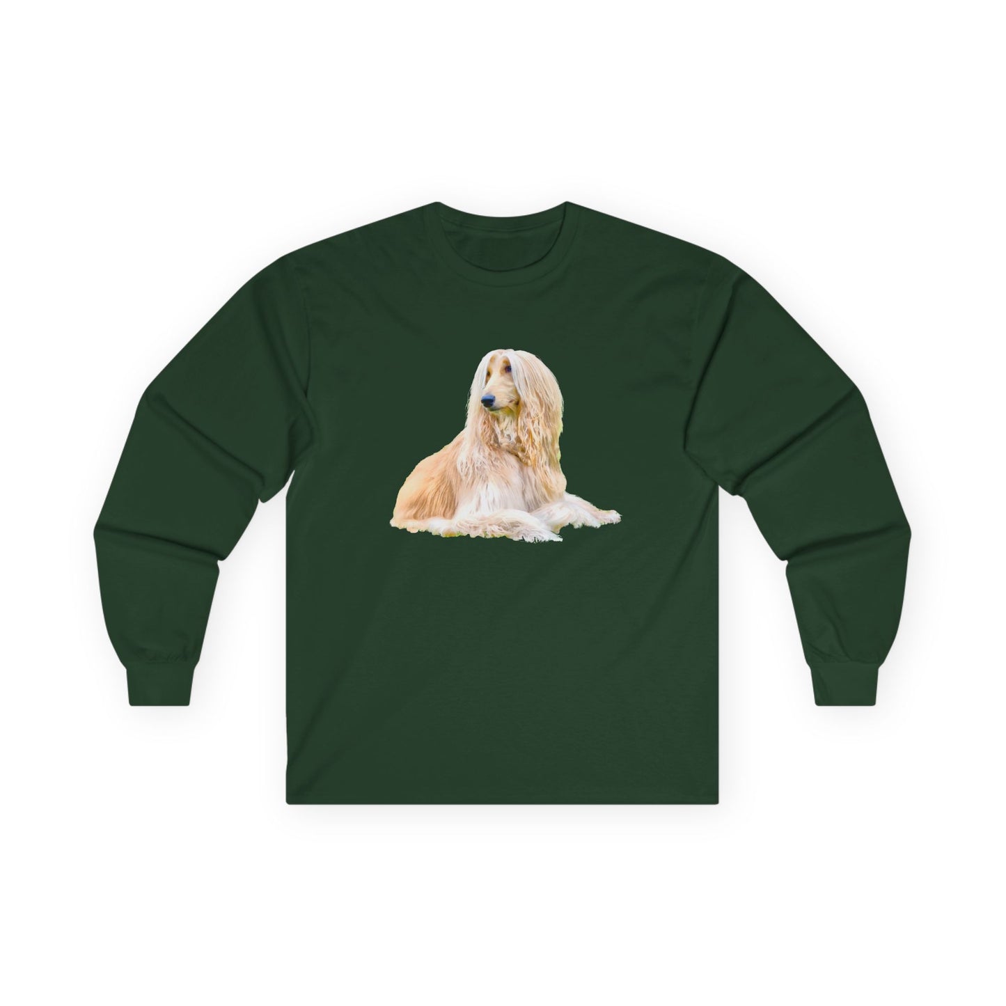 Afghan Hound Cotton Long Sleeve Tee - A Touch of Elegance
