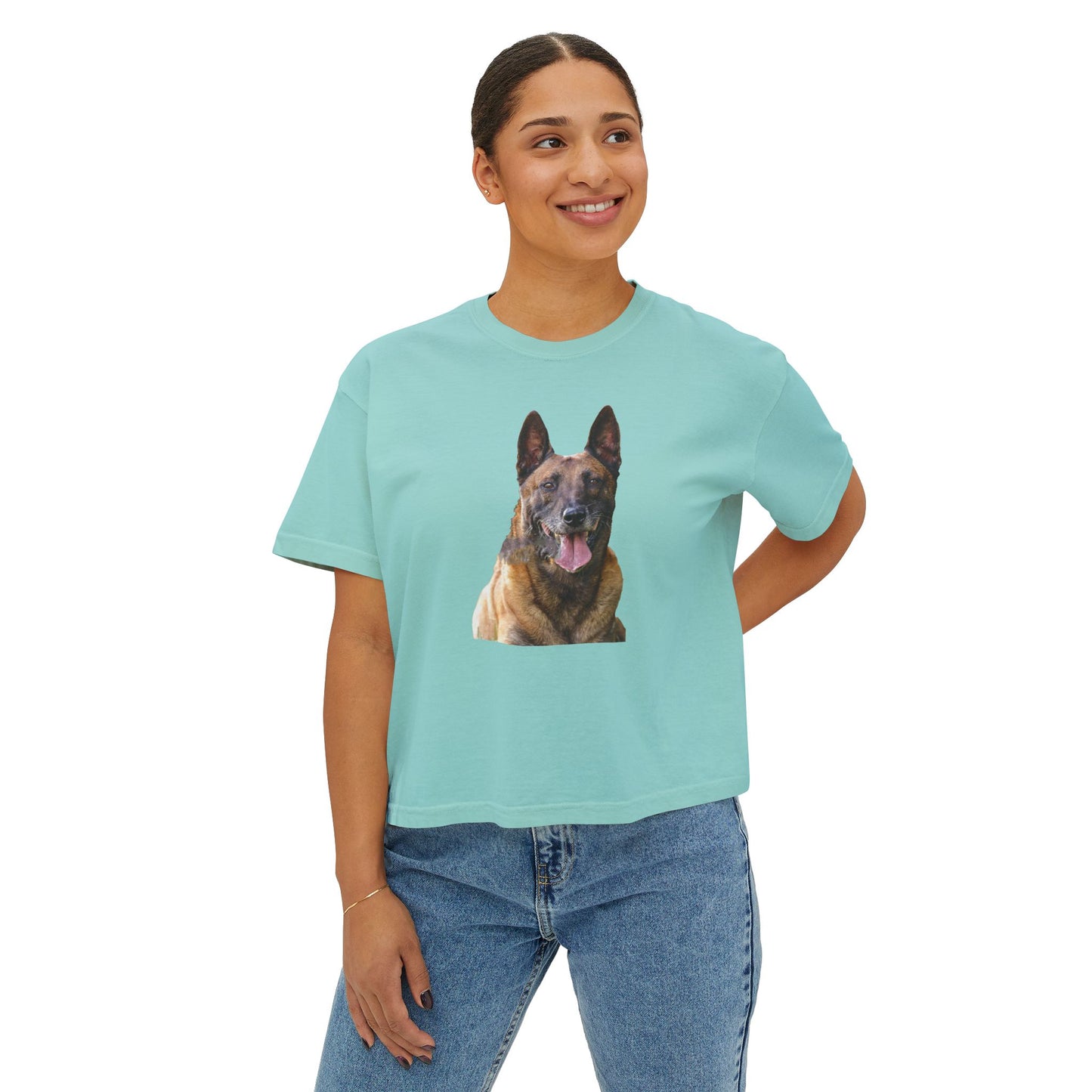 Belgian Malinois Women's Oversized Boxy Tee - Embrace Your Style