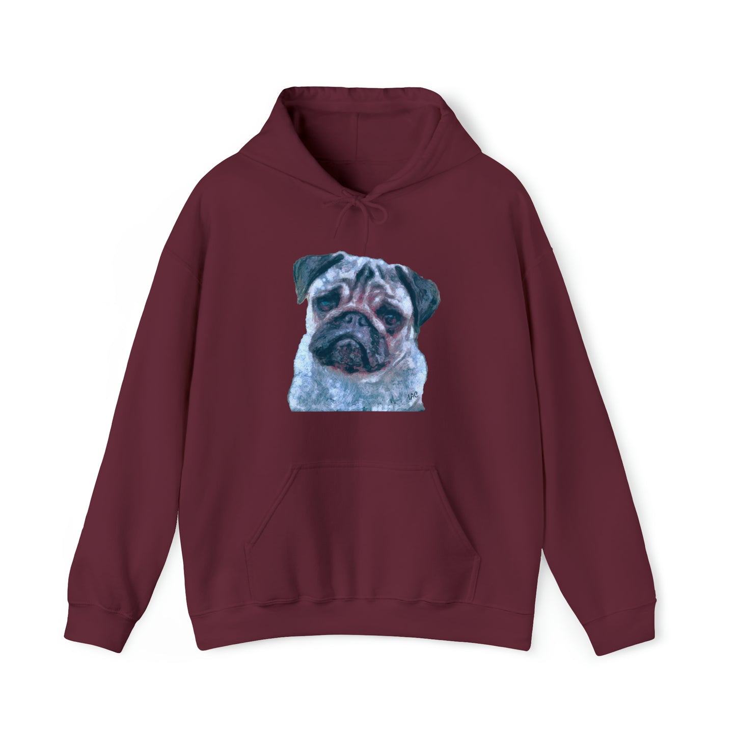 Pug 'Pompey' Unisex 50/50 Hoodie