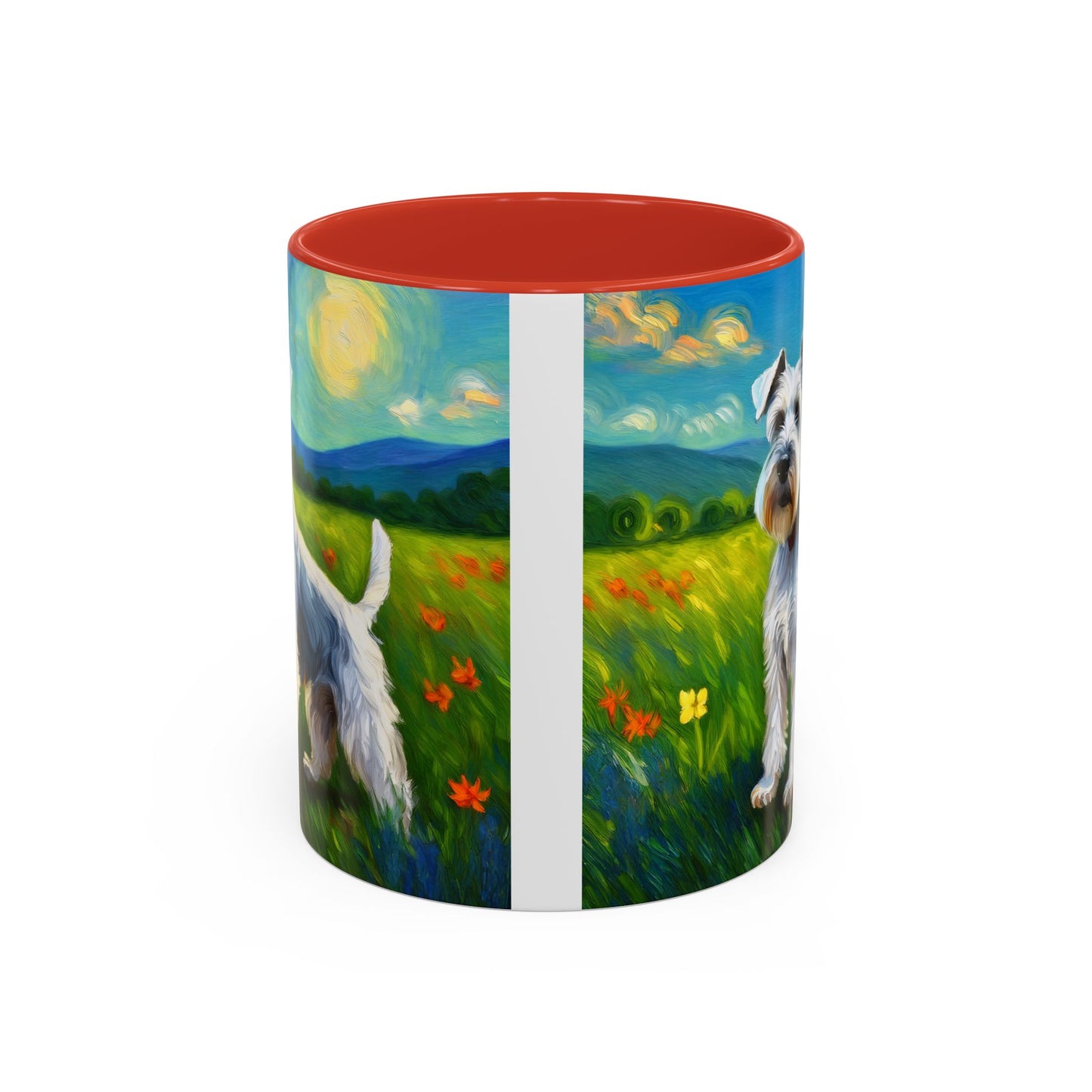 White Schnauzer Accent Coffee Mug - 2 Sizes