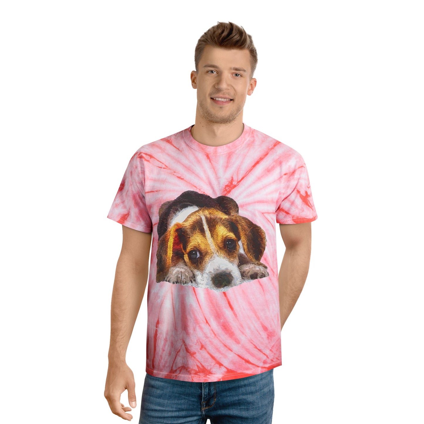Beagle 'Daisy Mae' Unisex Cotton Tie-Dye Tee, Cyclone