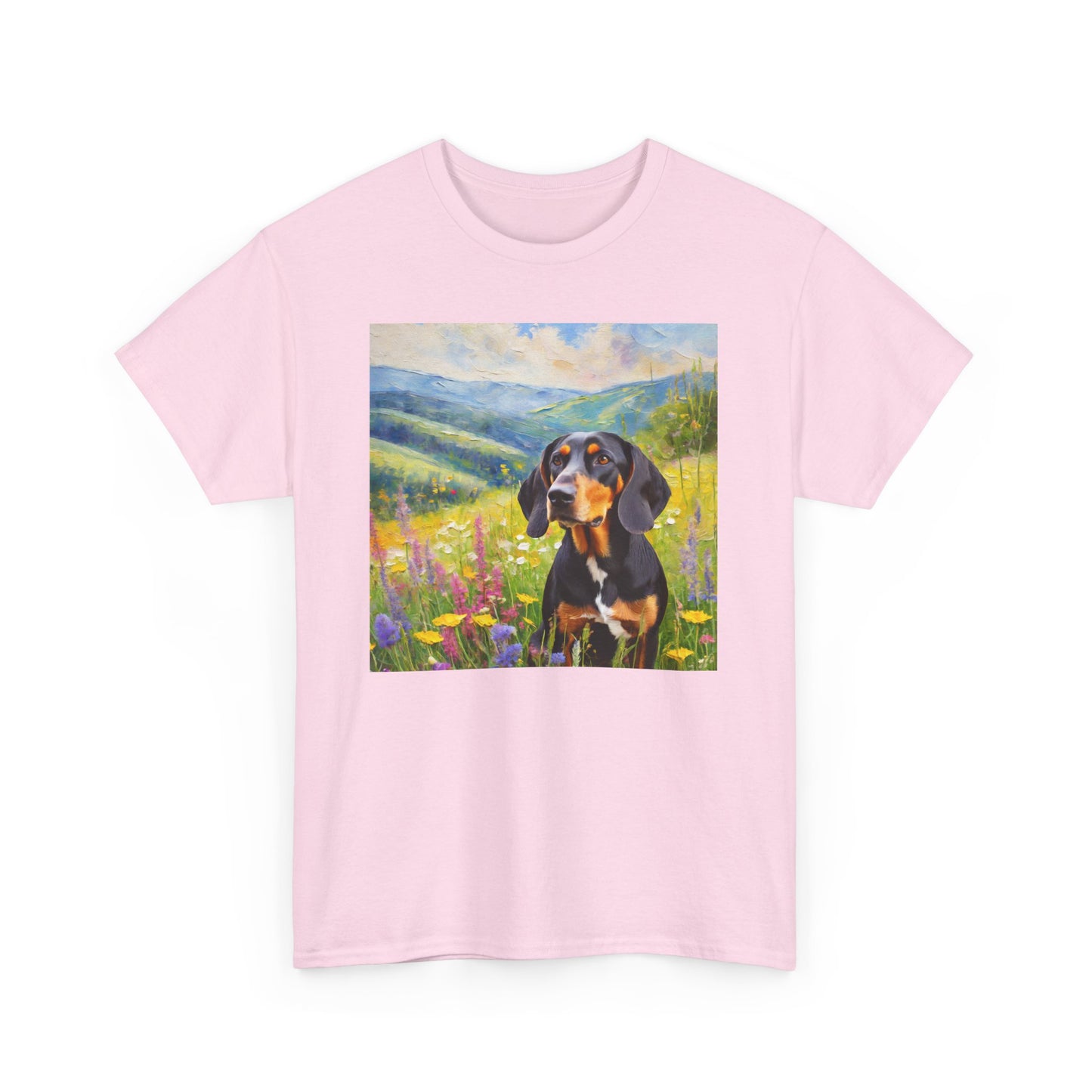 Black & Tan Coonhound Unisex Heavy Cotton Tee