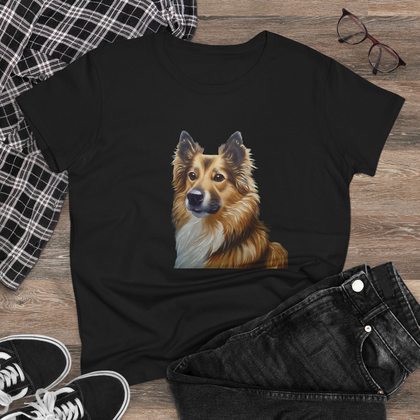 Icelandic Sheepdog Women's Midweight Cotton Tee