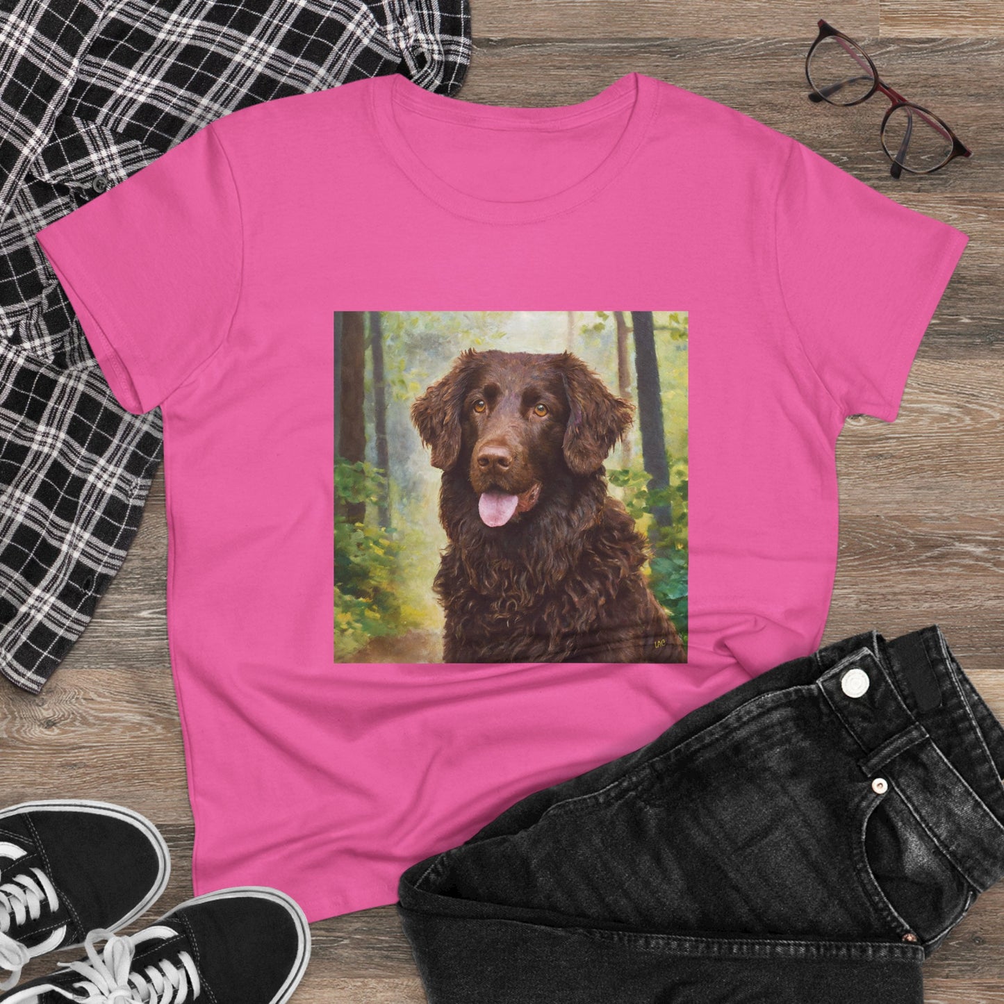 Curly-Coated Retriever Women's Midweight Cotton Tee