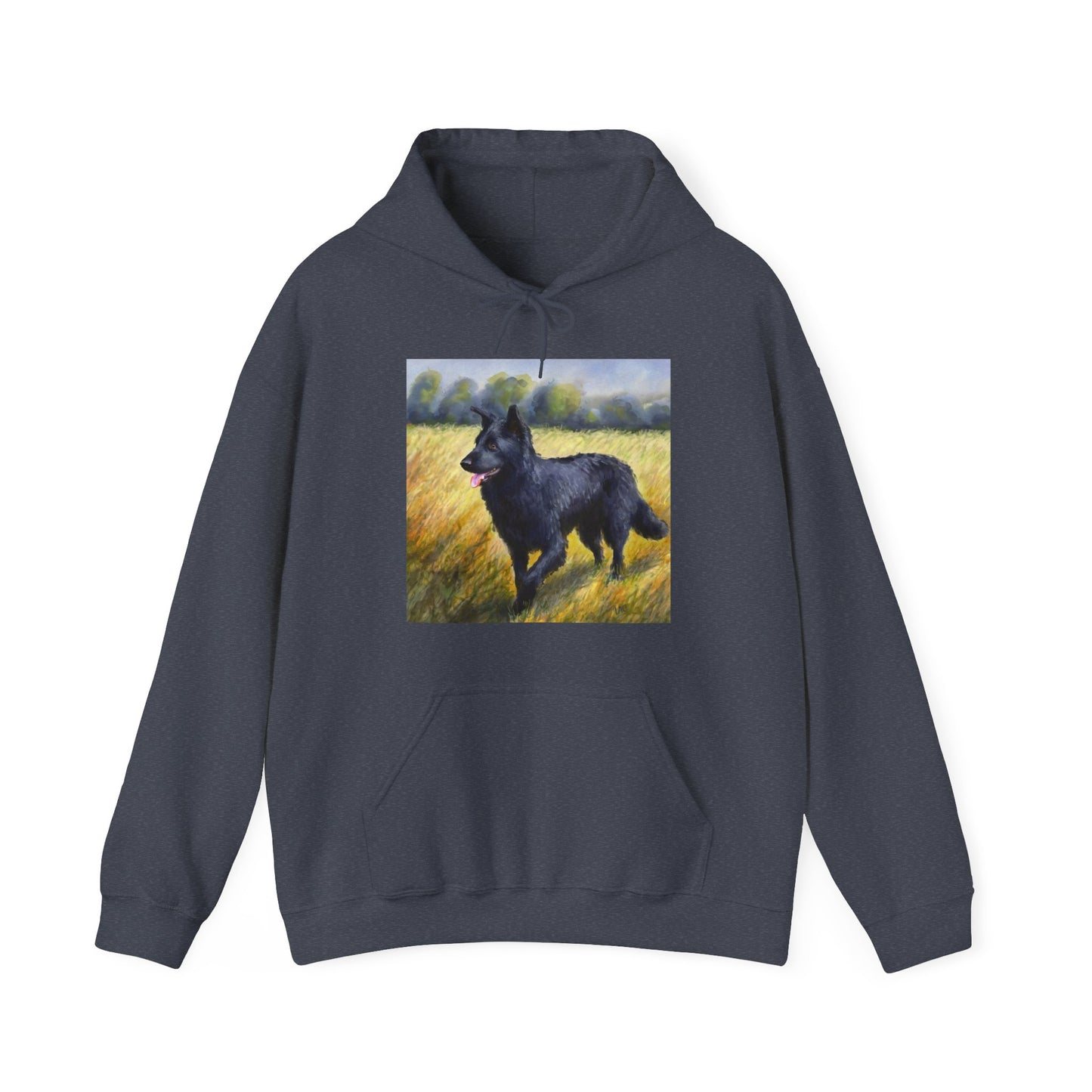 Mudi Unisex 50/50 Hooded Sweatshirt