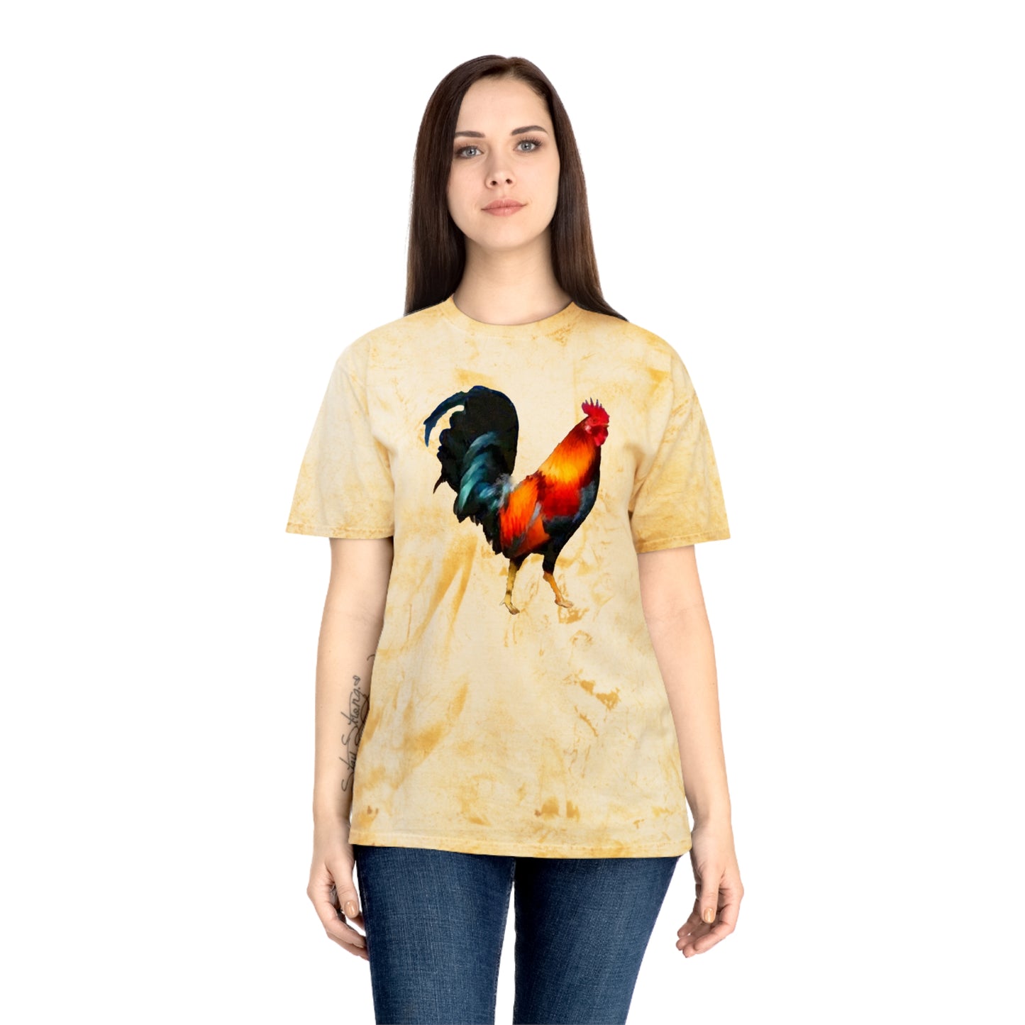 Rooster 'Silas' Unisex Cotton Color Blast T-Shirt