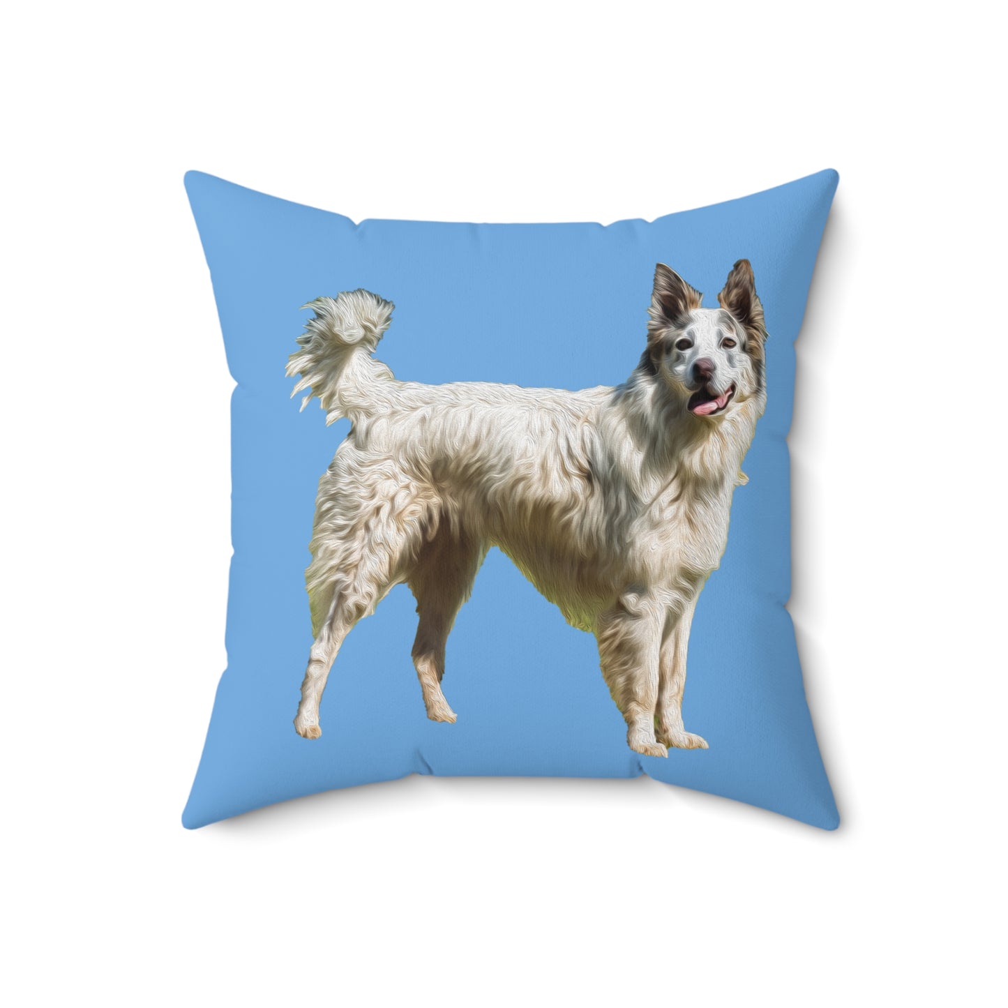 Pyrenean Shepherd Spun Polyester Square Throw Pillow