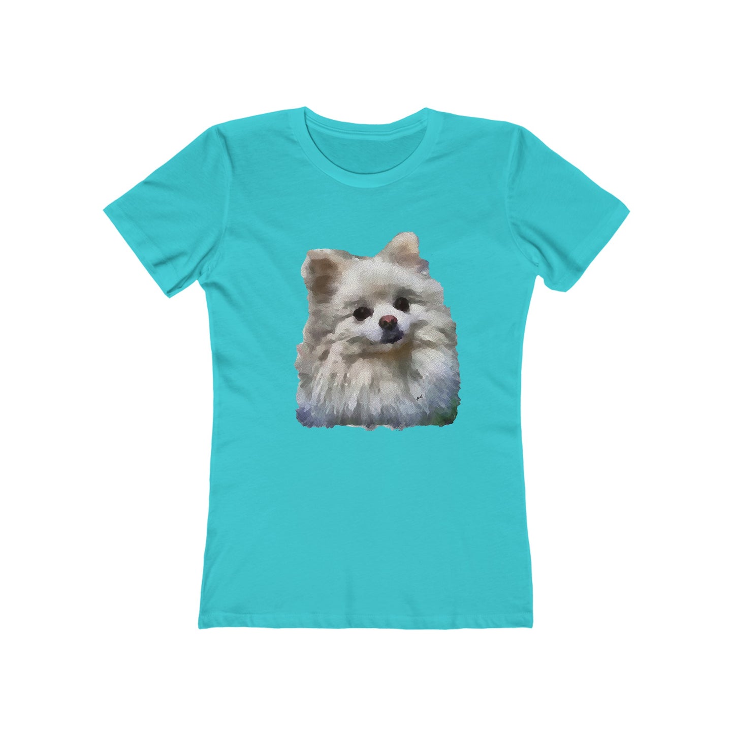 Pomeranian 'Snowball' - Women's Slim Fit Ringspun Cotton T-Shirt