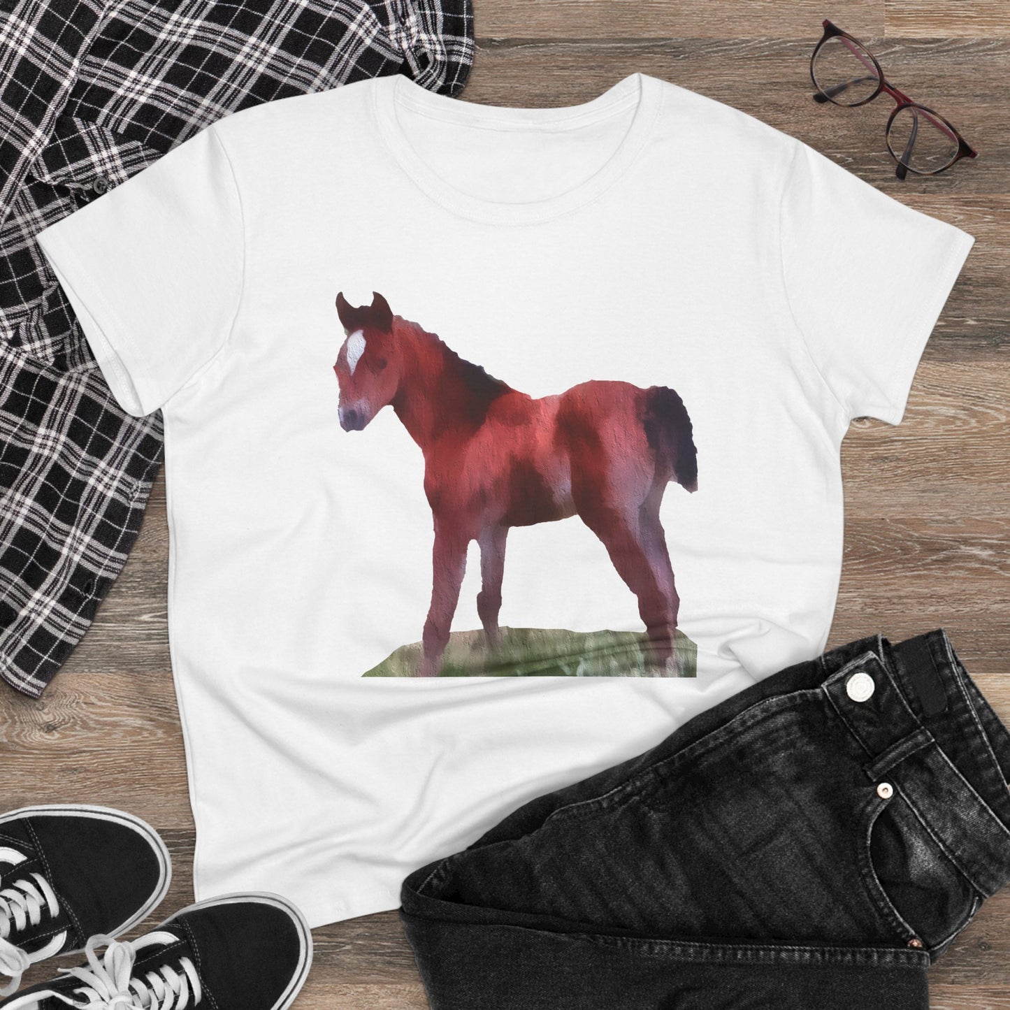 Horse 'Contata' Women's Midweight Cotton Tee