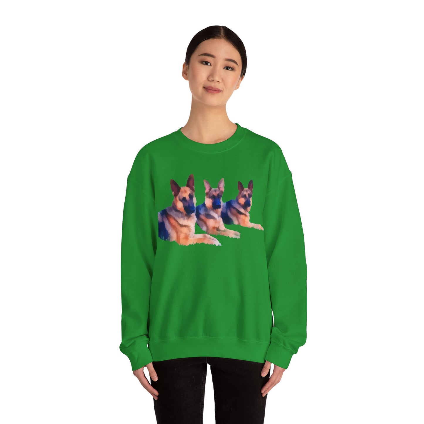German Shepherd Trio Unisex 50/50 Crewneck Sweatshirt