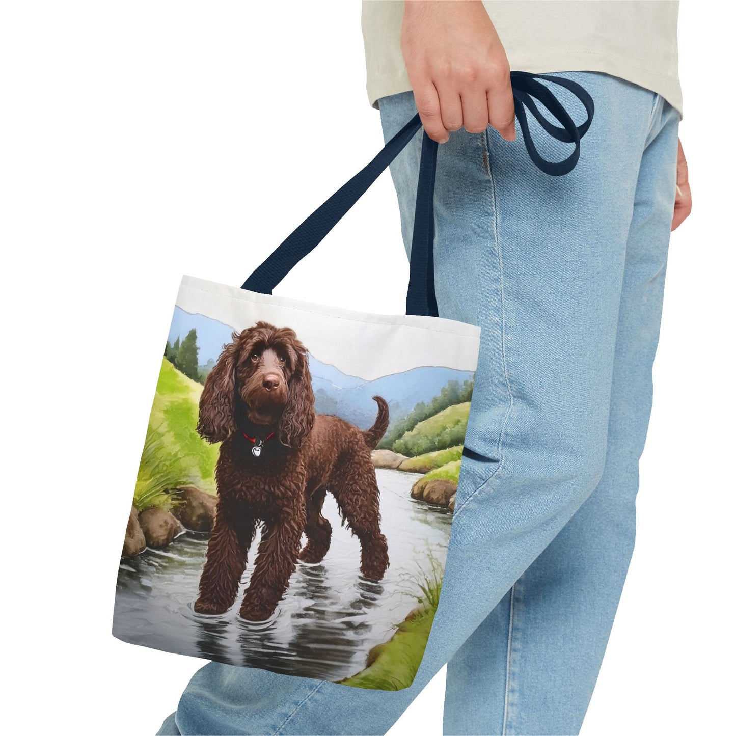 Irish Water Spaniel Polyester Tote Bag (AOP)