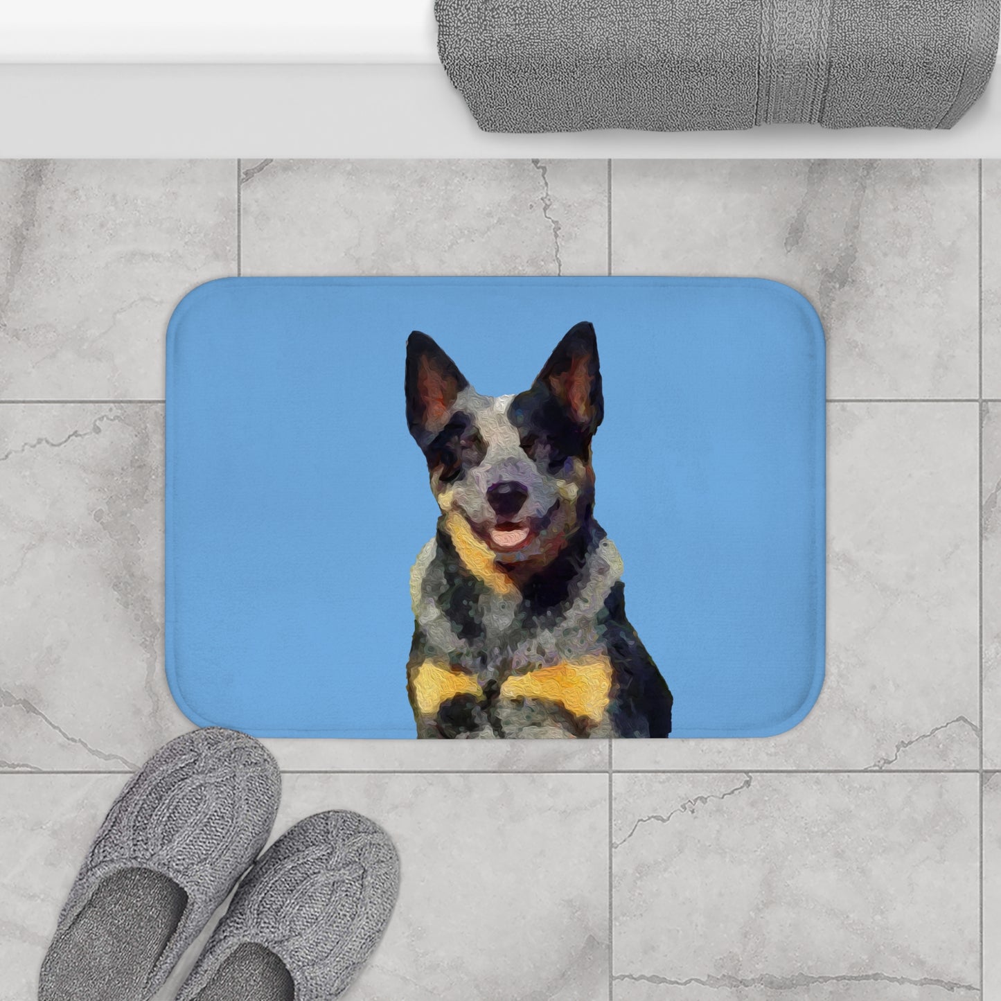 Blue Heeler - Australian Cattle Dog 'Baily' Bathrom Rug Mat