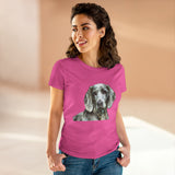 Weimaraner 'Greyson' Women's Midweight Cotton Tee