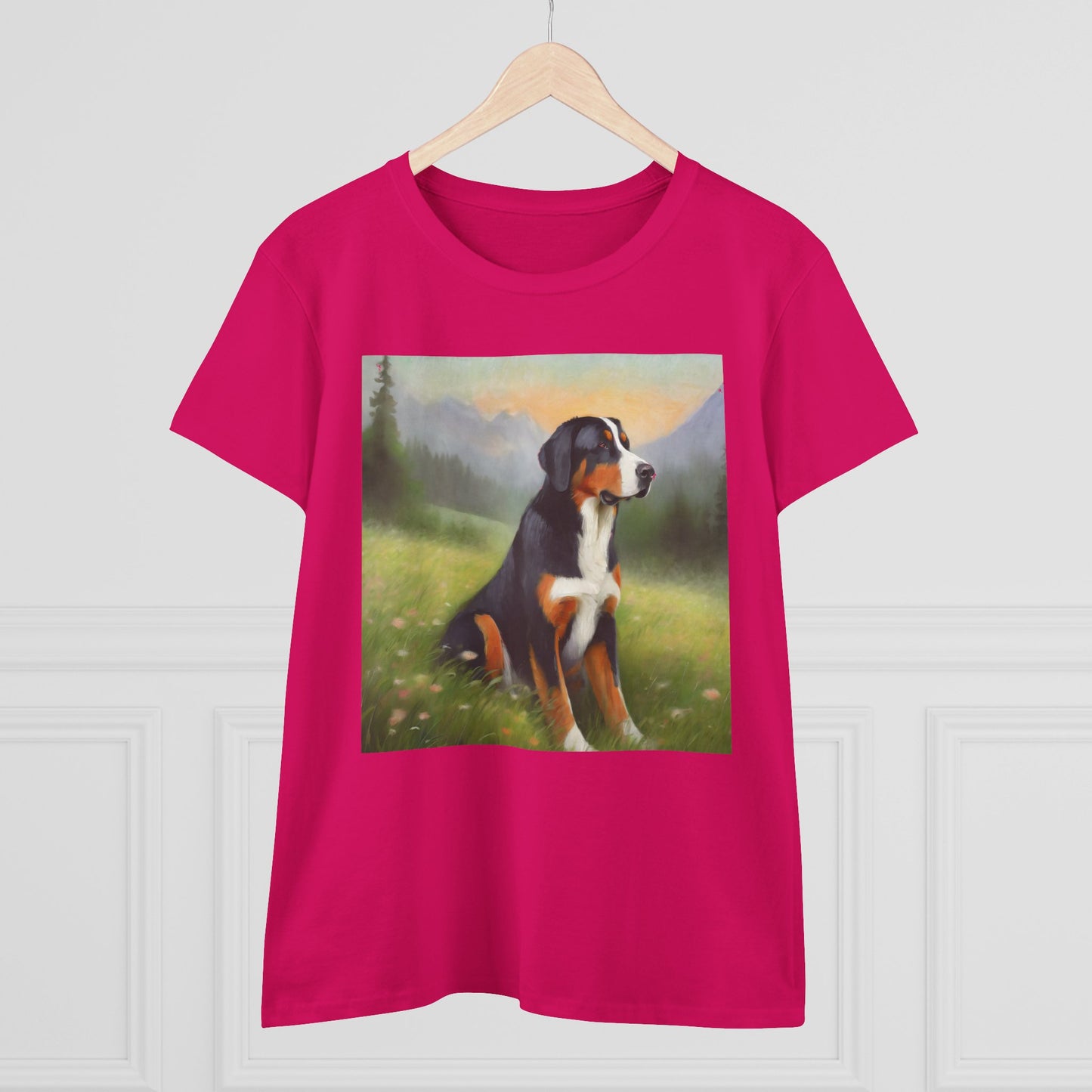 Greater Swiss Mountain Dog Women's Midweight Cotton Tee