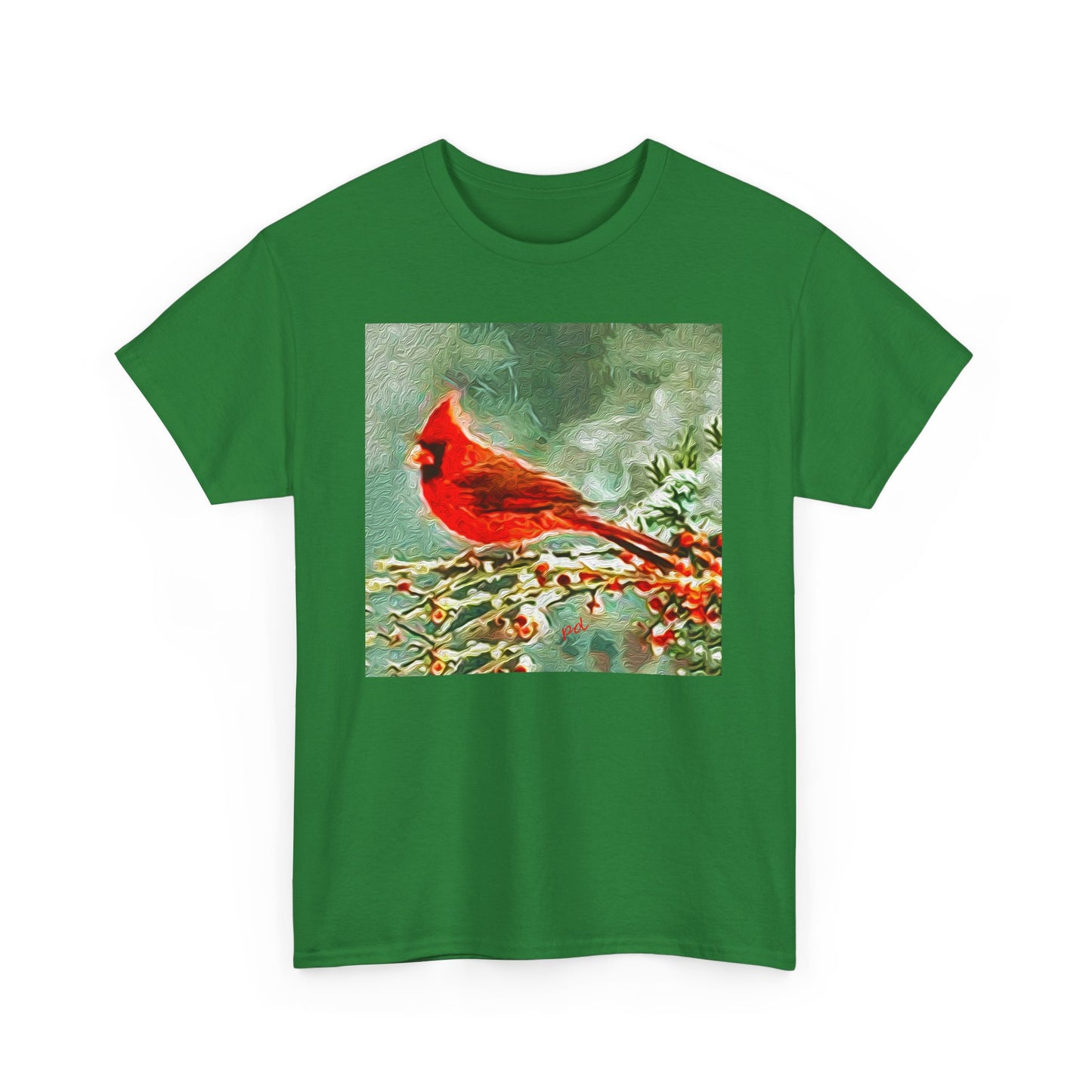 Winter Cardinal - Classic Heavy Cotton Tee