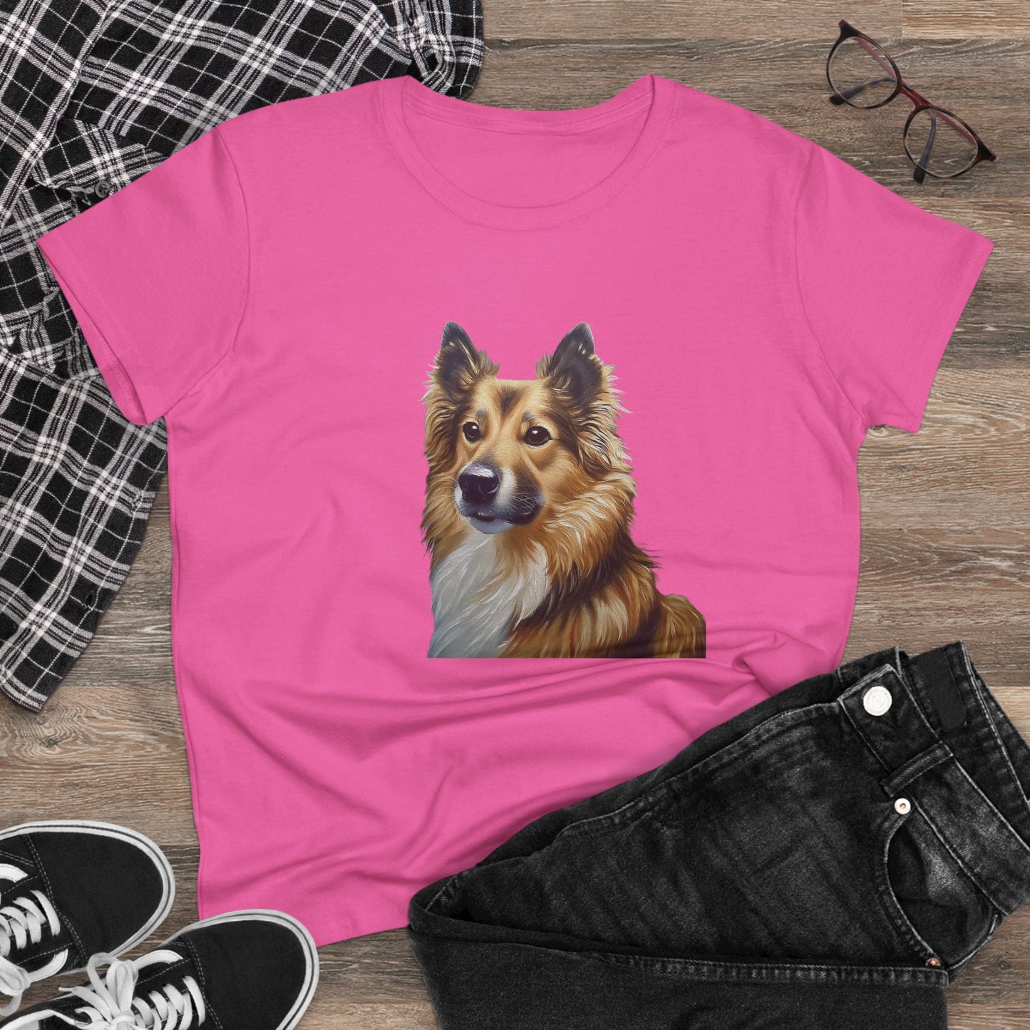 Icelandic Sheepdog Women's Midweight Cotton Tee