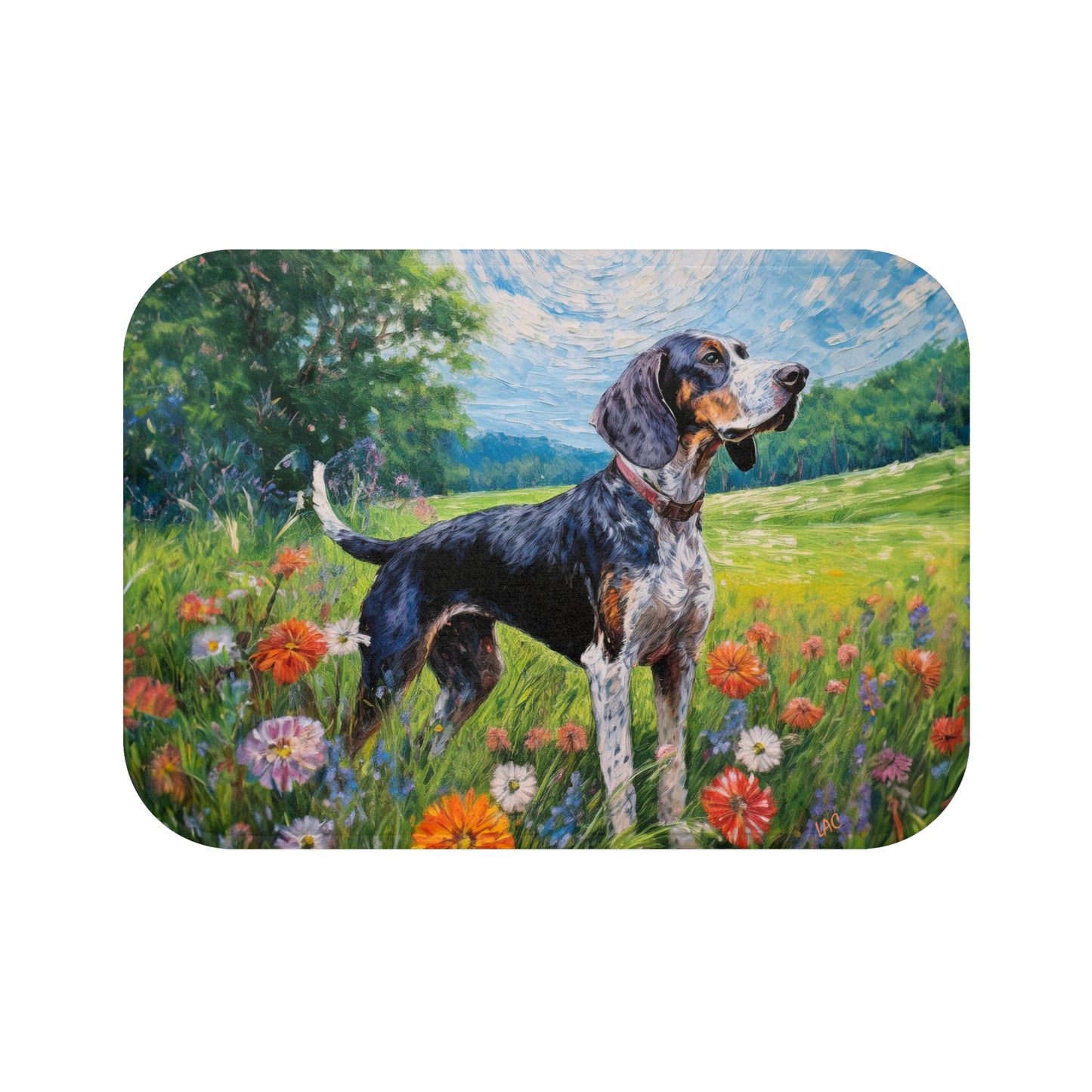 Bluetick Coonhound Bathroom Rug Mat