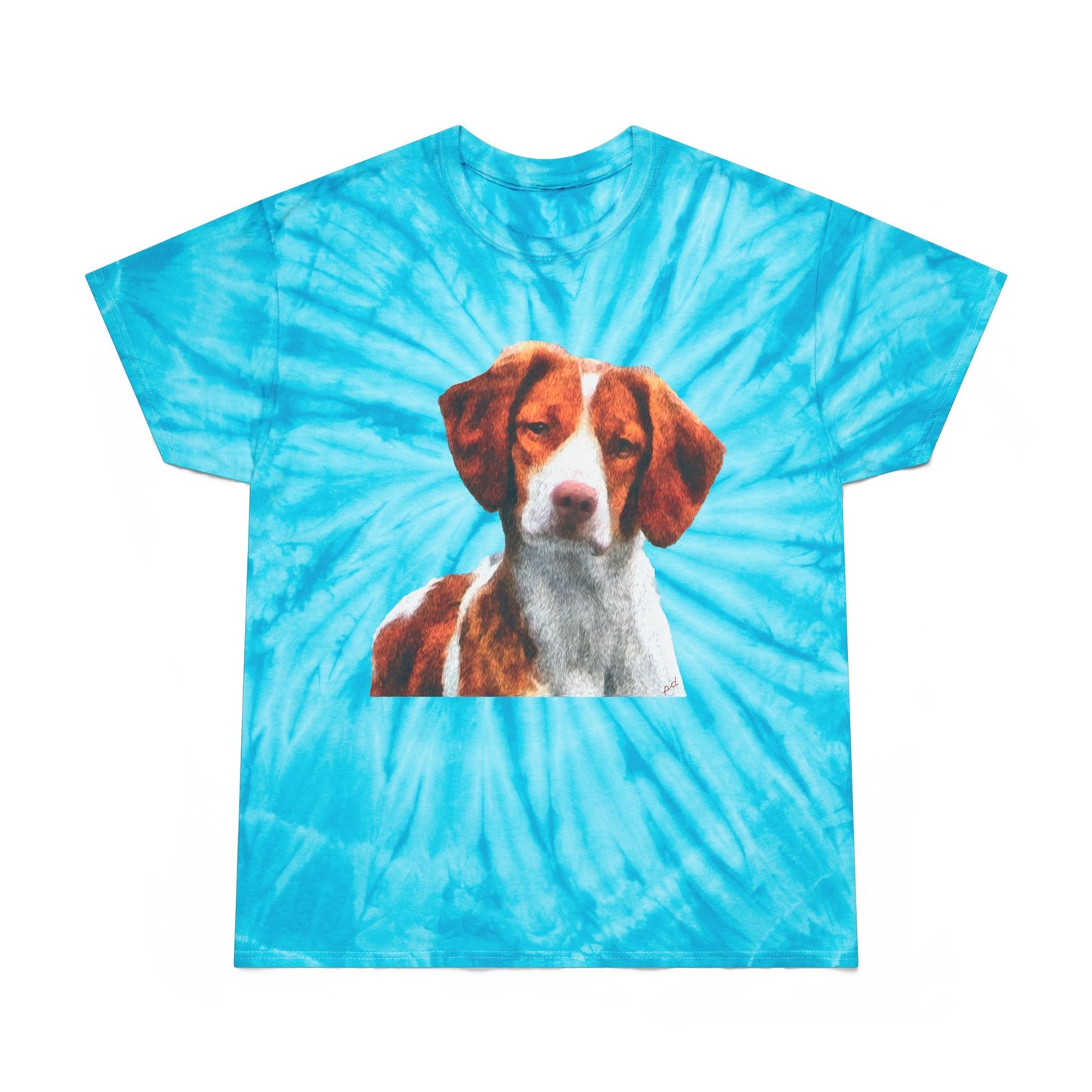 Brittany Spaniel 'Gunner' Unisex Tie-Dye Tee, Cyclone