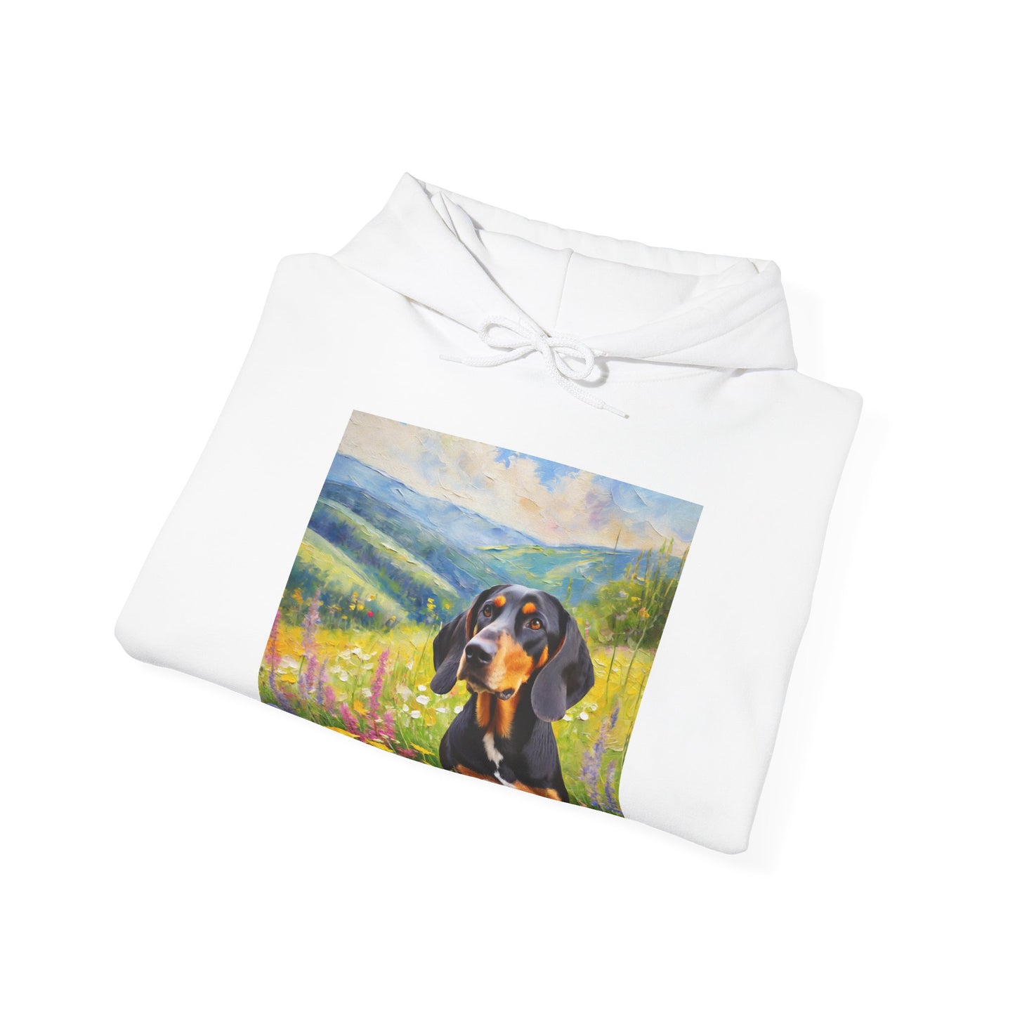 Black & Tan Coonhound Unisex 50/50 Hooded Sweatshirt