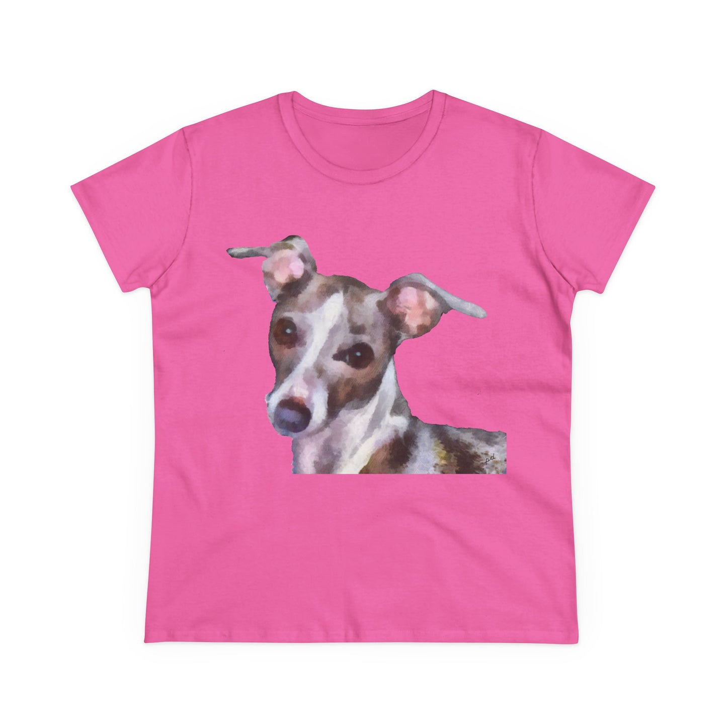 Italian Greyhound 'Lilly' Women's Midweight Cotton Tee
