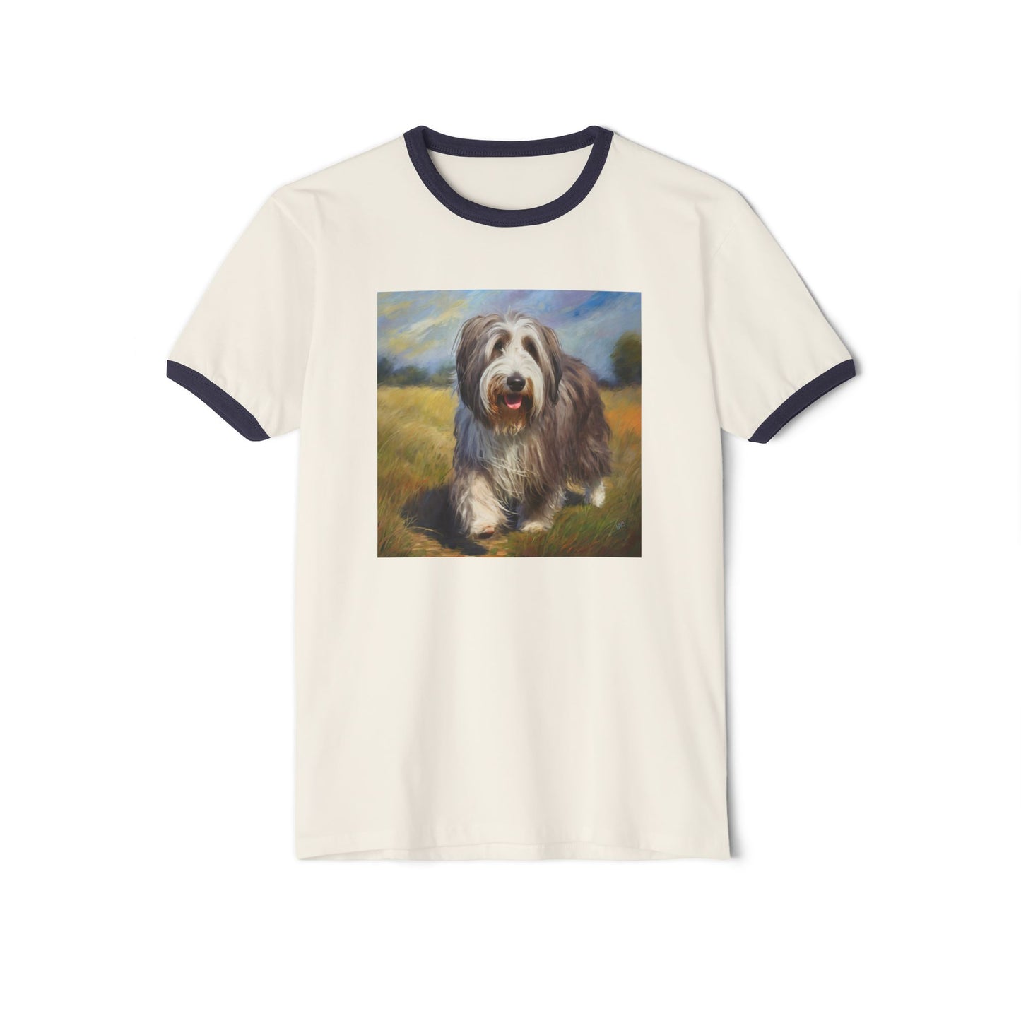 Bearded Collie Classic Cotton Ringer T-Shirt