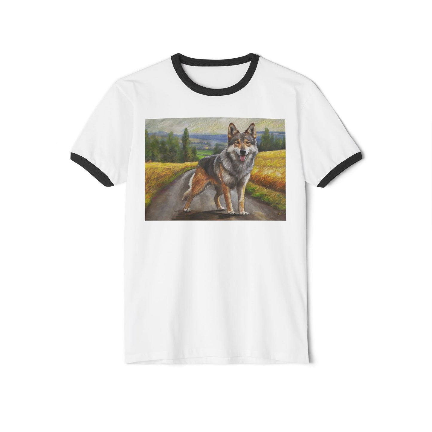 Czechoslovakian Vlciak Wolfdog Classic Cotton Ringer T-Shirt