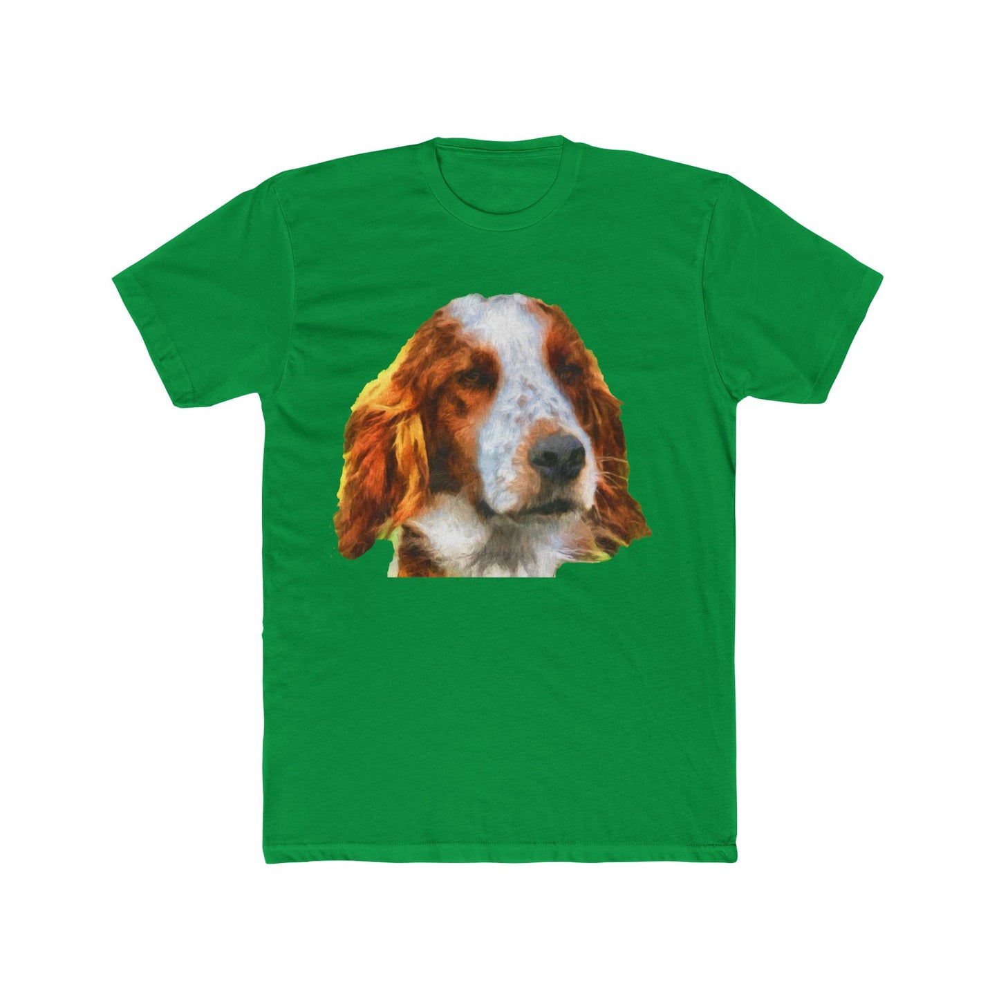 Irish Red & White Setter - Men's Fitted Cotton Crew Tee