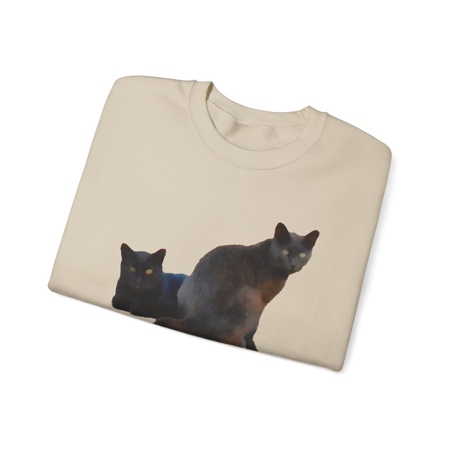Black Cats 'Sifnos Sisters' Unisex 50/50 Crewneck Sweatshirt