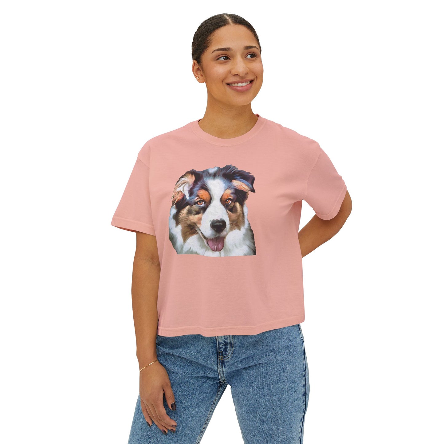 Australian Shepherd #2 - Women's Oversized Boxy Tee