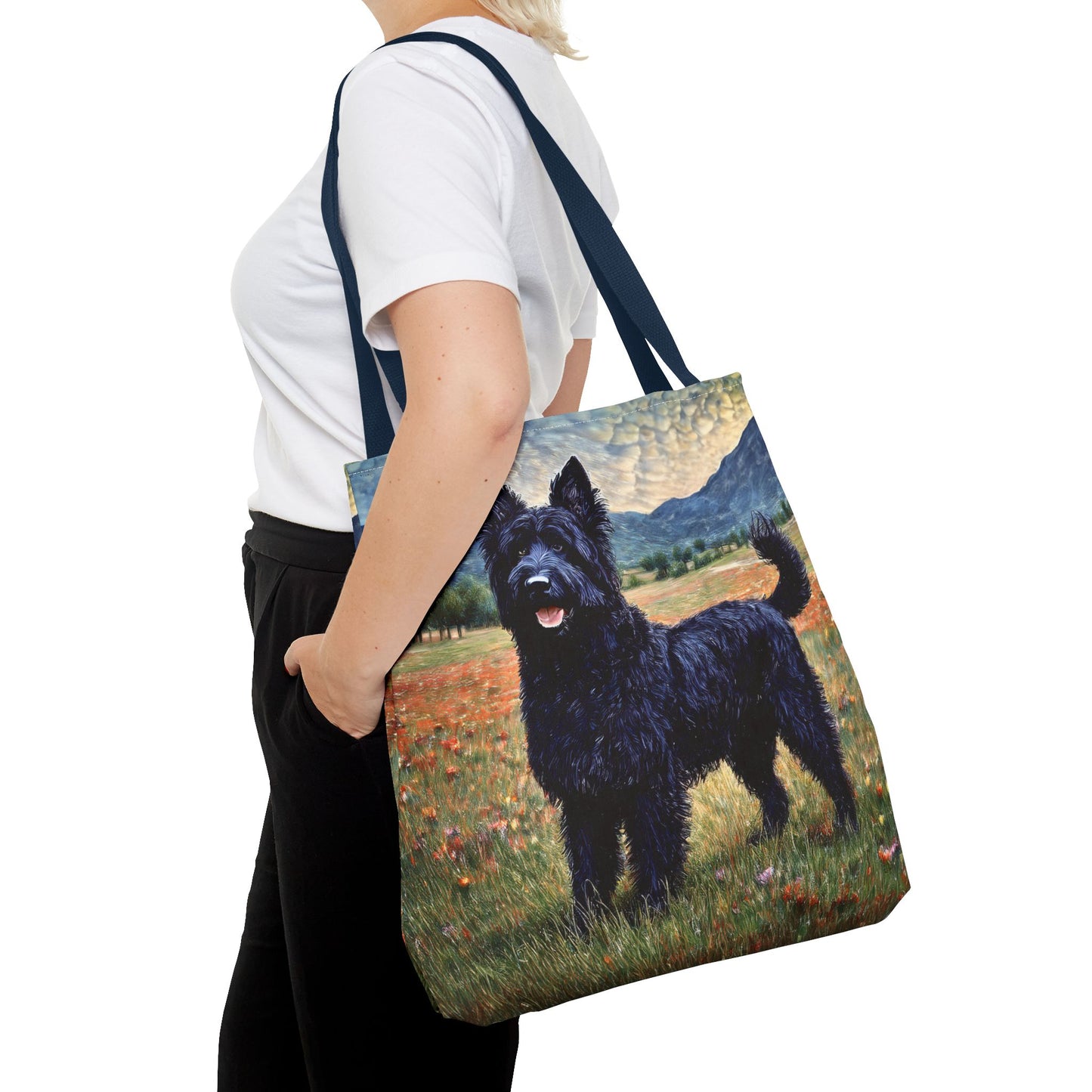 Croatian Sheepdog Polyester Tote Bag (AOP): Whimsical Wonder