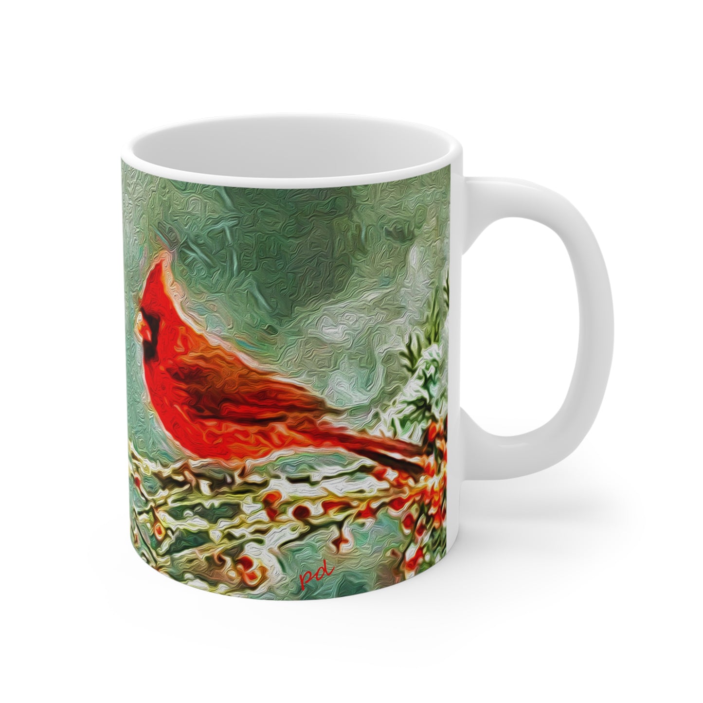 Winter Cardinal - Ceramic Mug 11oz