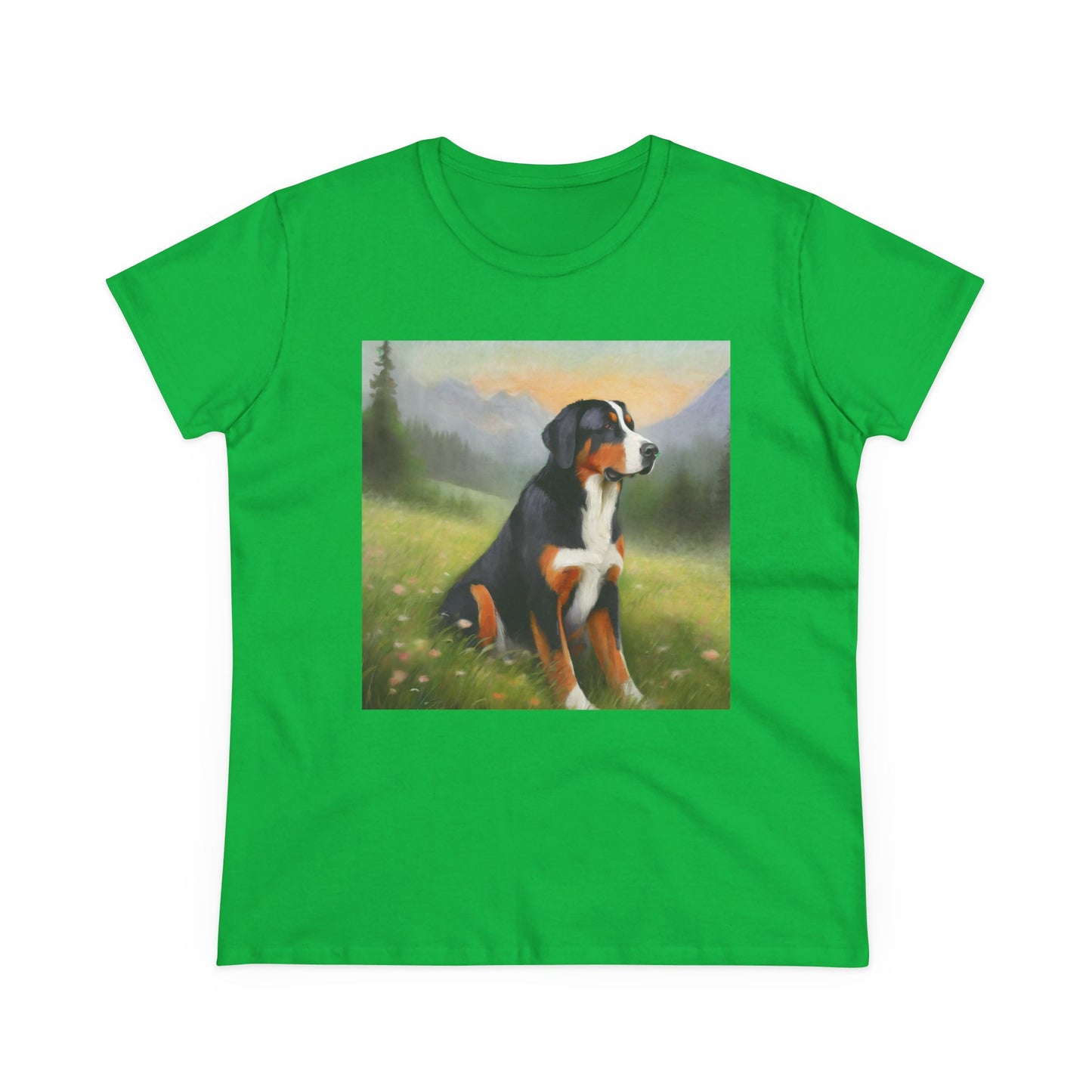 Greater Swiss Mountain Dog Women's Midweight Cotton Tee