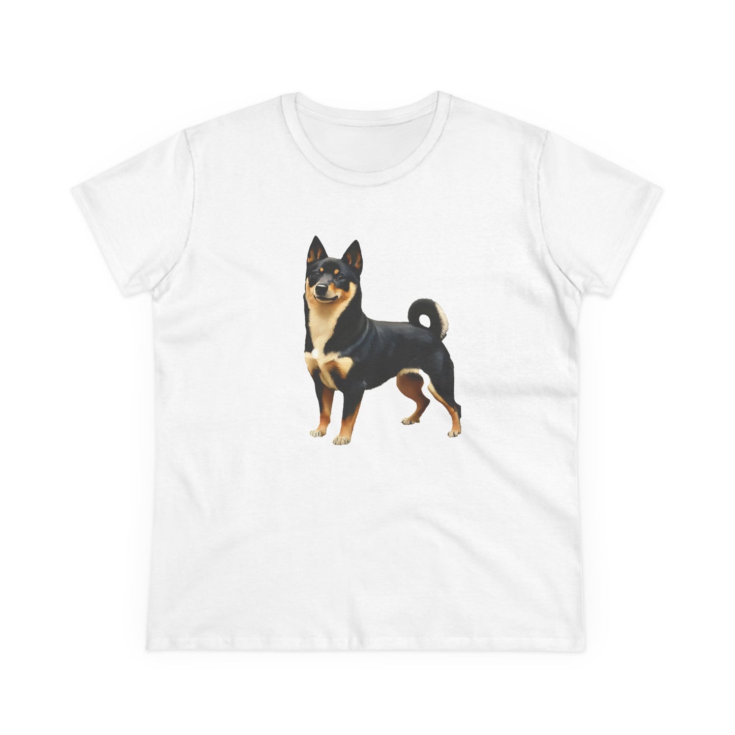 Black & Tan Shiba Inu -- Women's Midweight Cotton Tee
