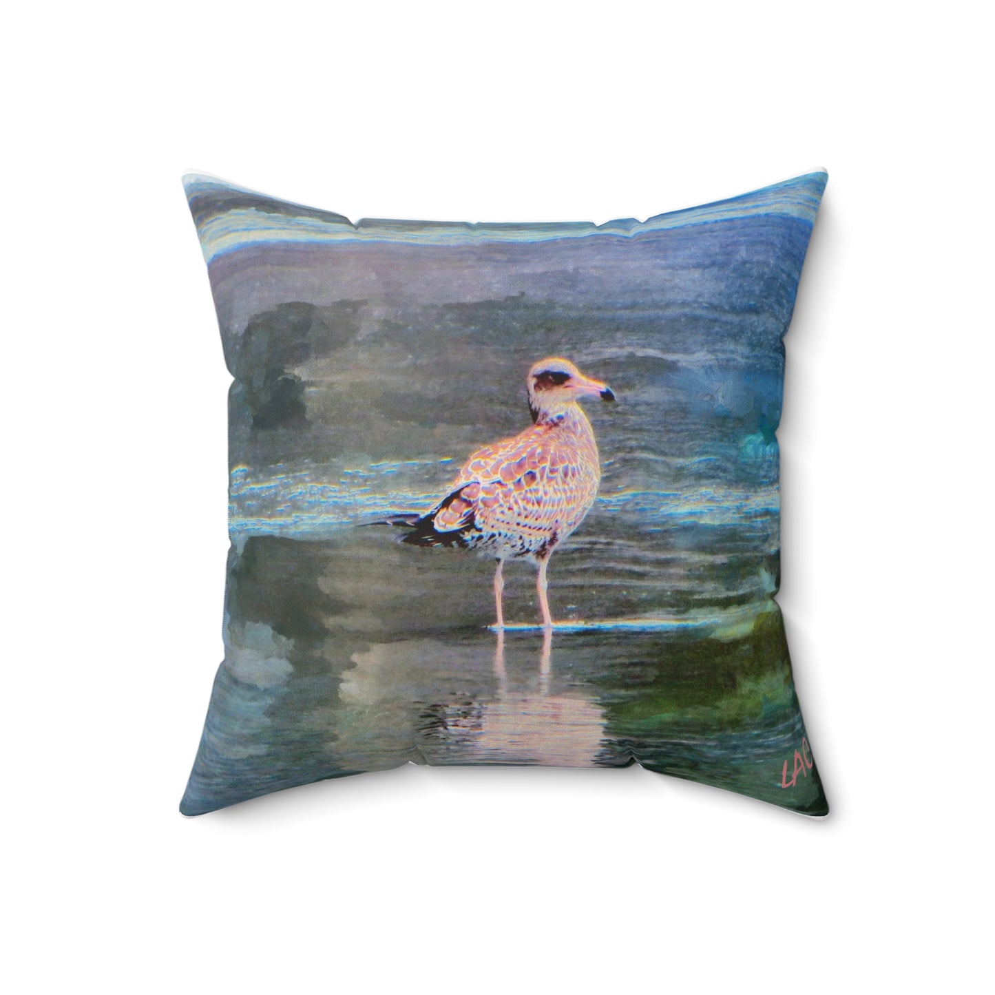 Bodega Seagull #2 - Spun Polyester Throw Pillow