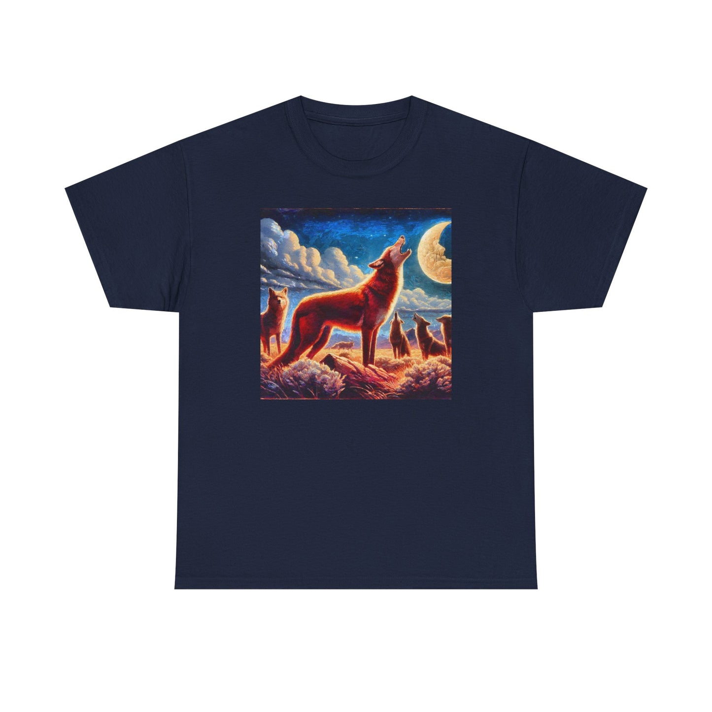 Coyotees in Moonlight Unisex Heavy Cotton Tee