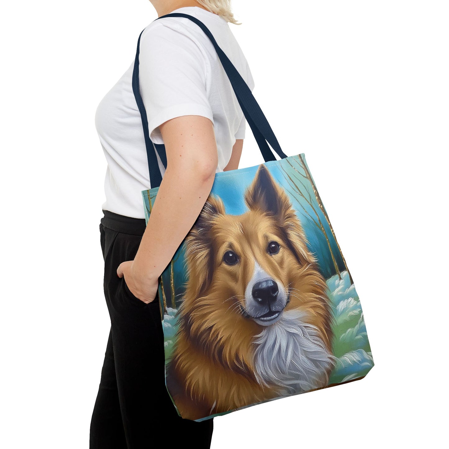 Icelandic Sheepdog Polyester Tote Bag (AOP)