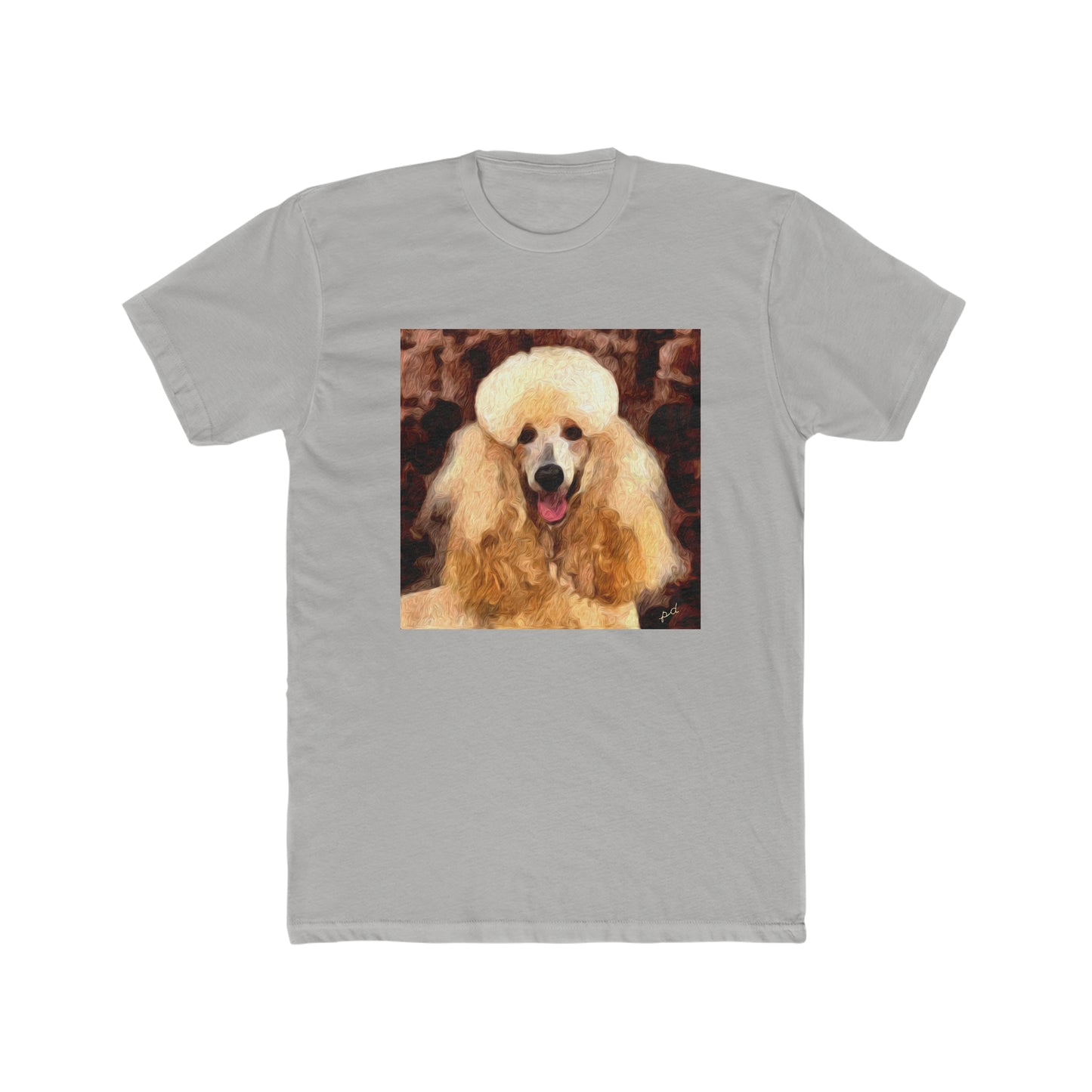 Poodle Men's Fitted Cotton Crew Tee