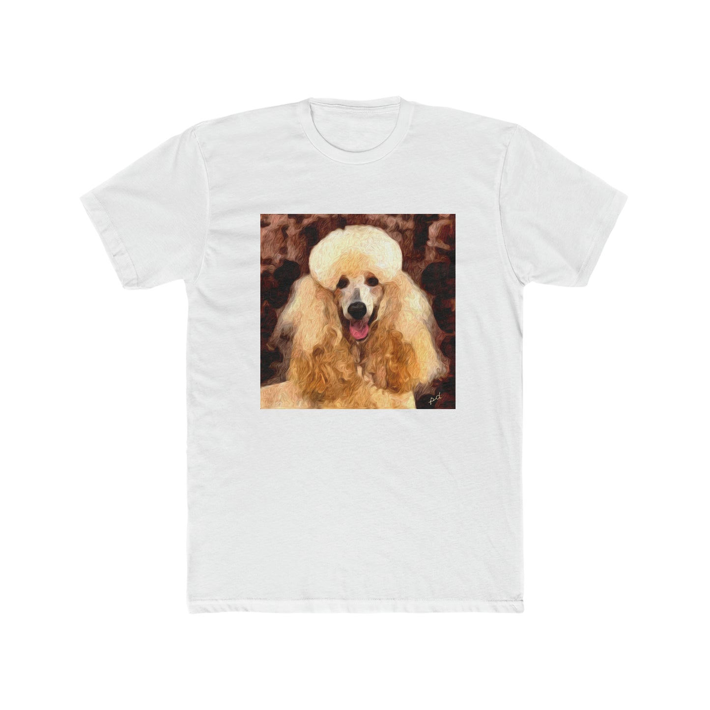 Poodle Men's Fitted Cotton Crew Tee