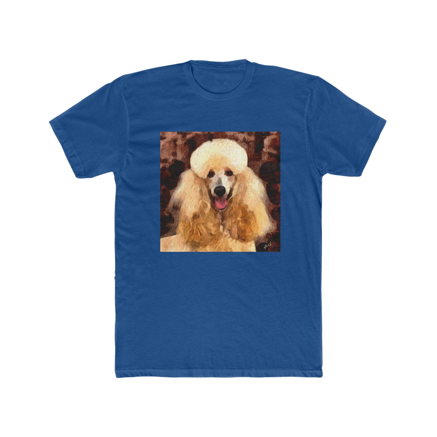 Poodle Men's Fitted Cotton Crew Tee